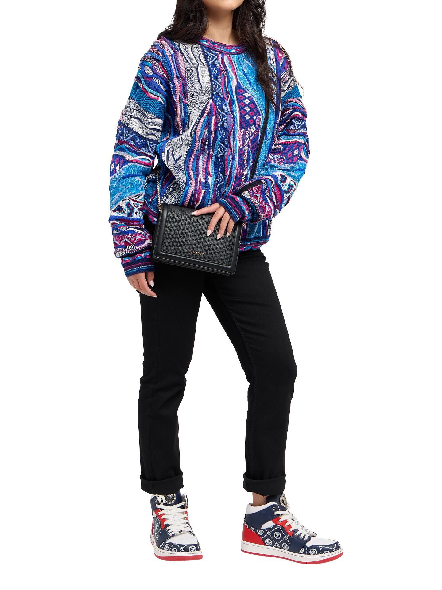 Crossbody bag in braided look