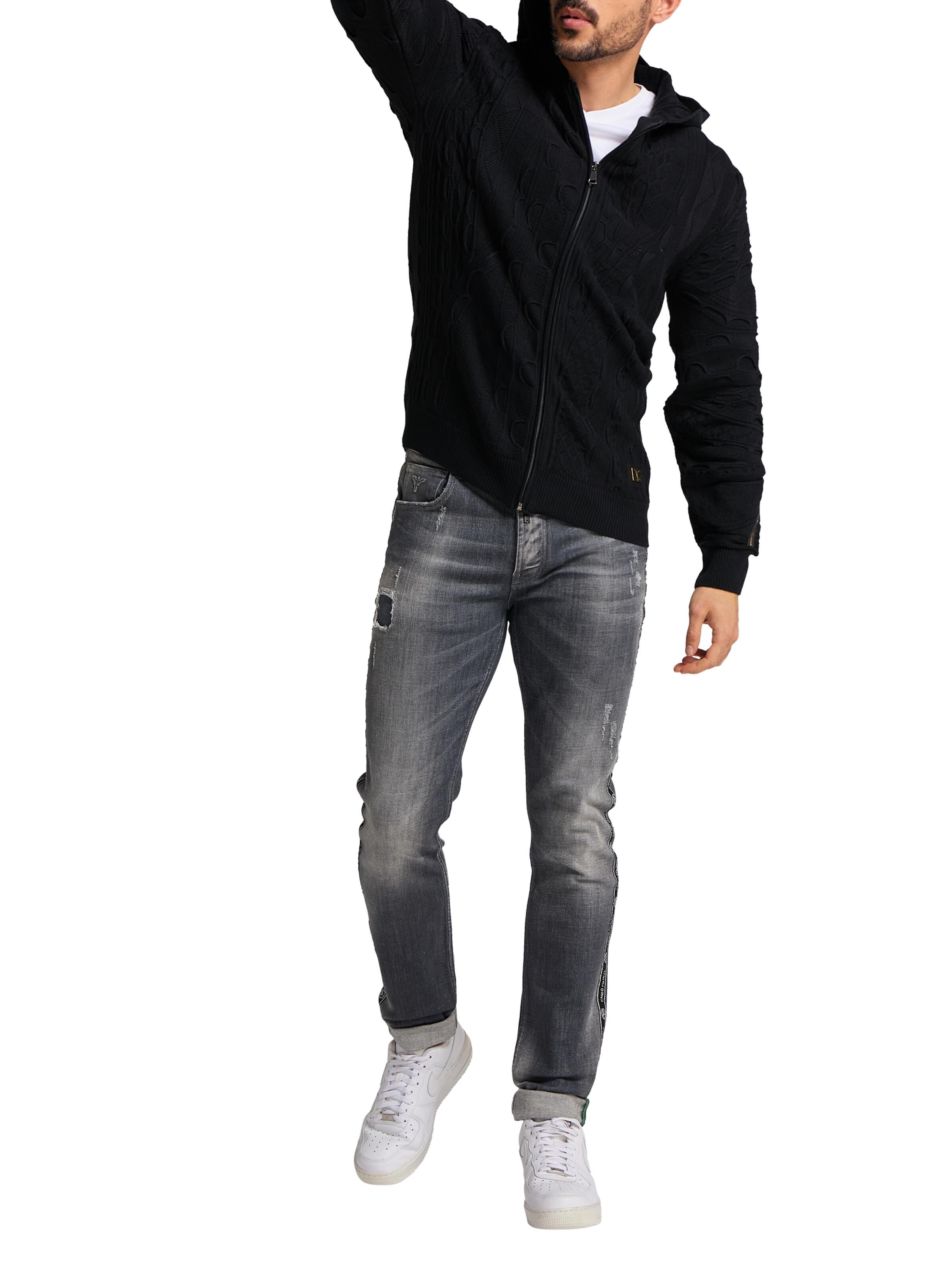 Unifarbene EDIZIONE Strickjacke mit Kapuze