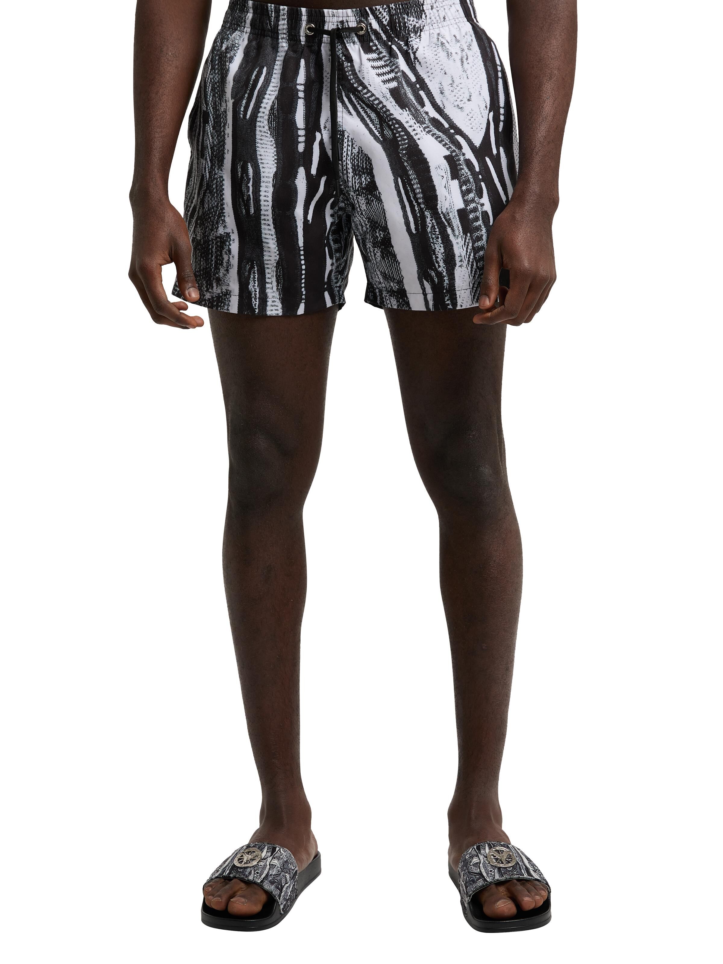 Badeshorts mit Strickmuster