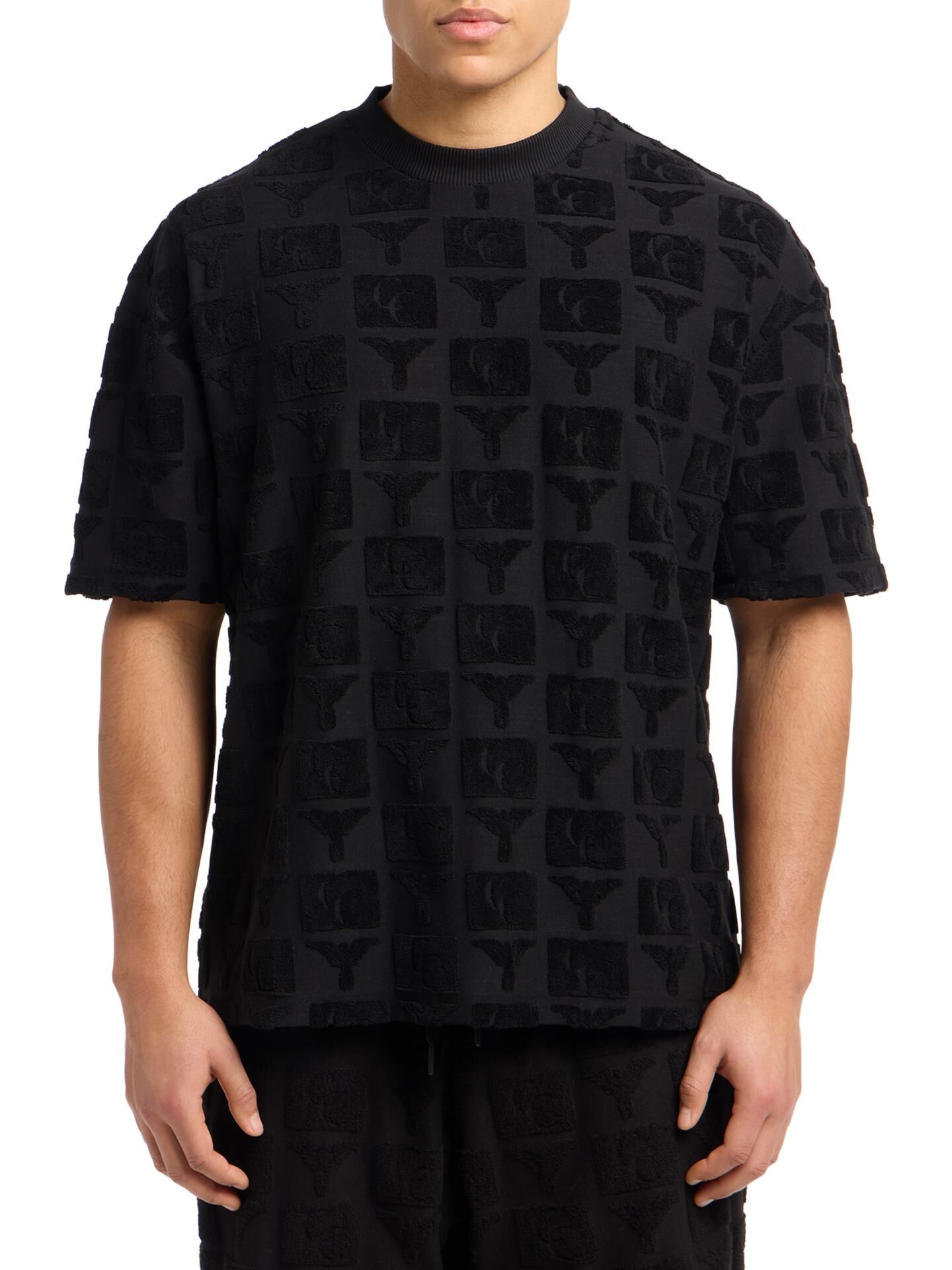 Oversize T-Shirt mit Frotteeinsätzen