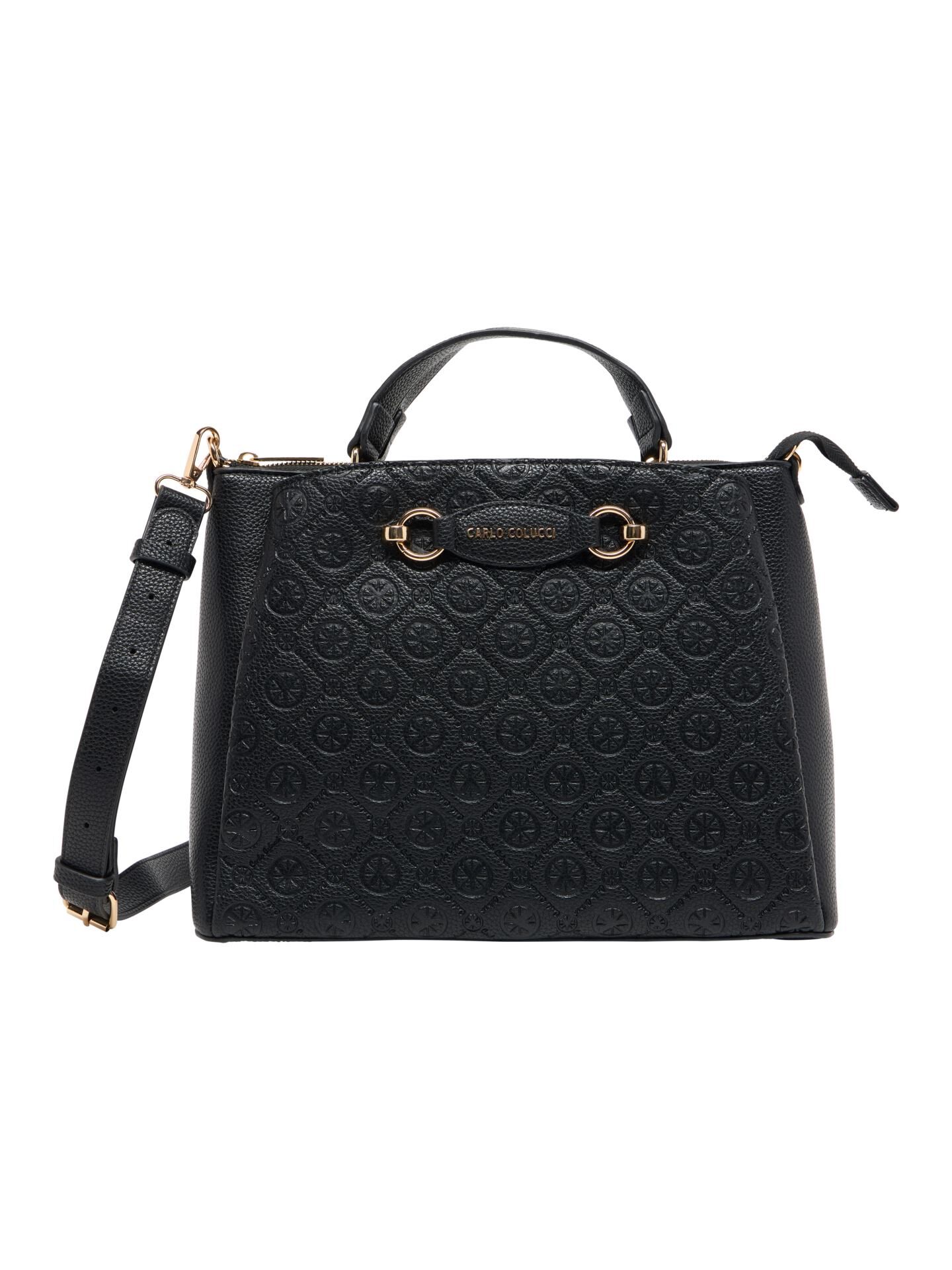 Handtasche mit Logoprägung