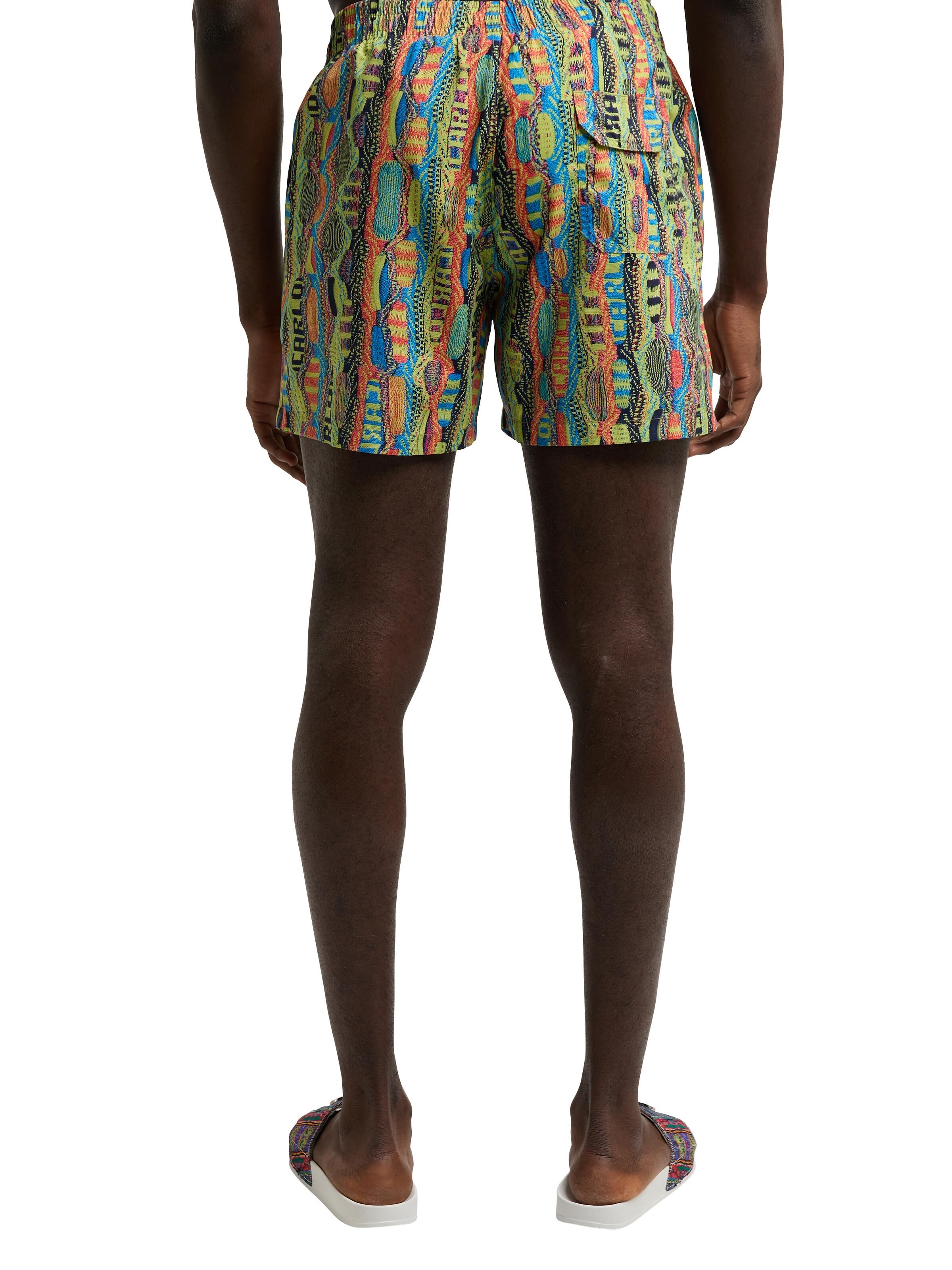 Swim shorts with knit print