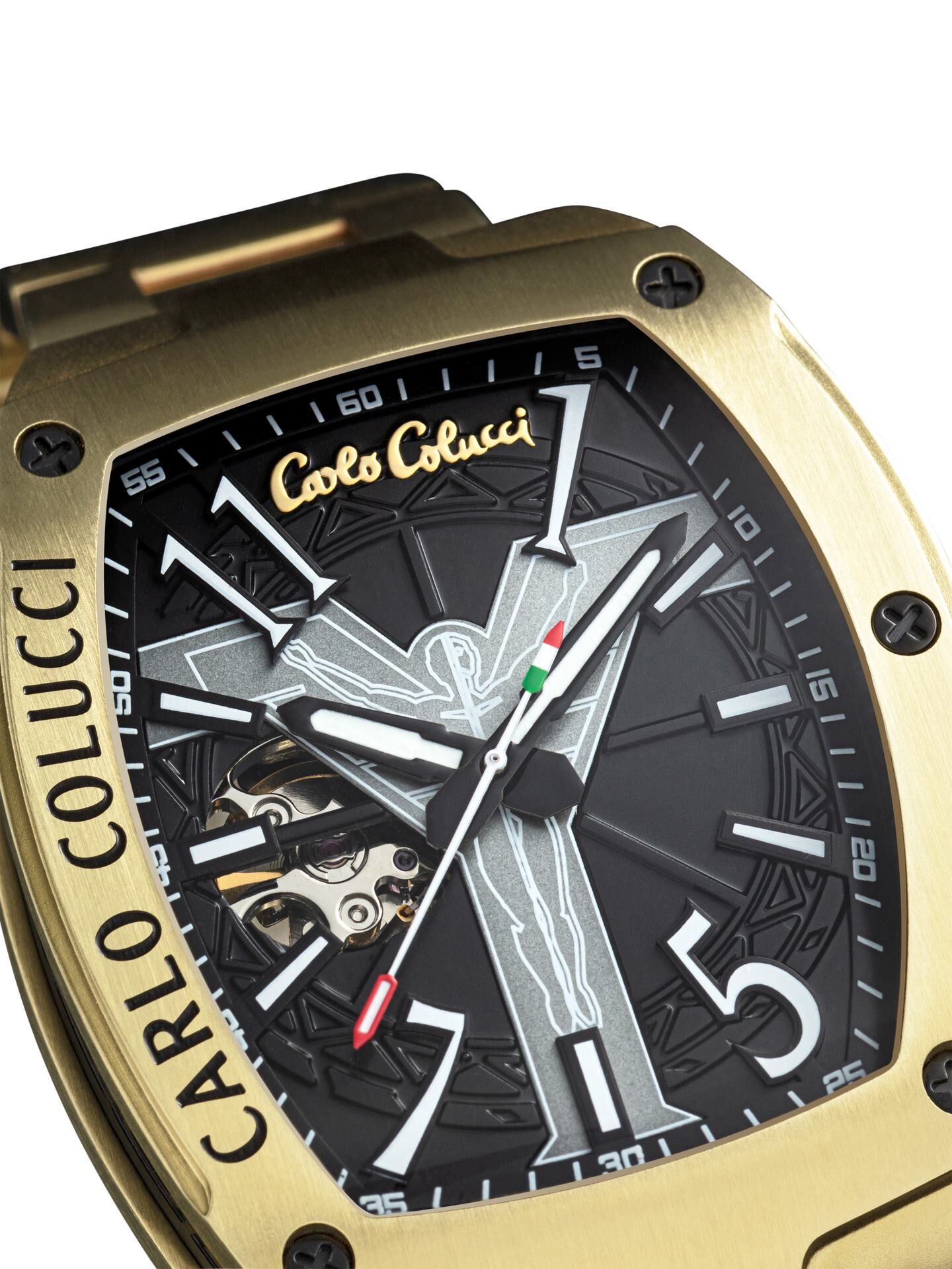 Stainless steel watch with folding clasp | Gold | CC-104-2-72