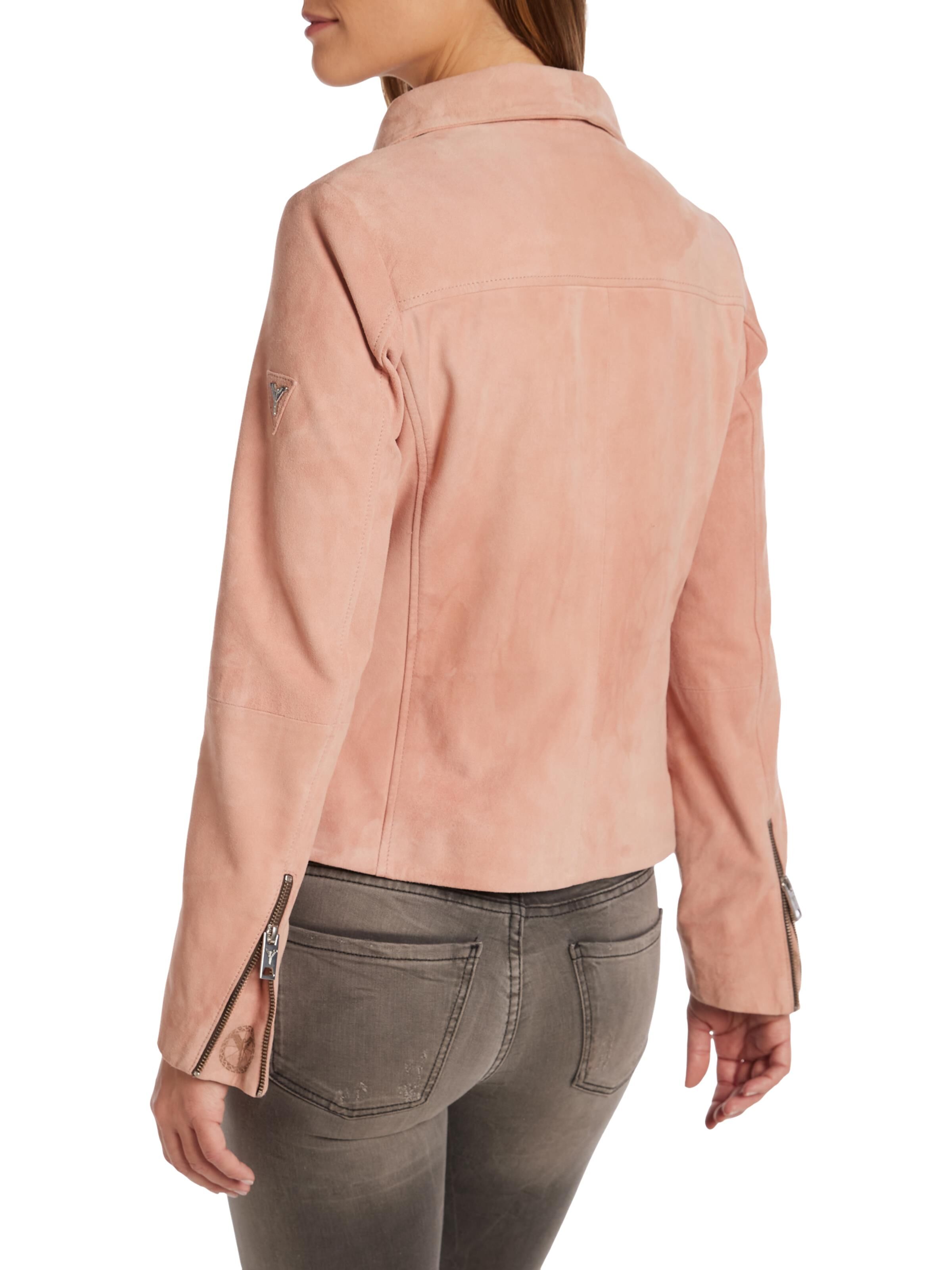 Weiche Velour-Lederjacke
