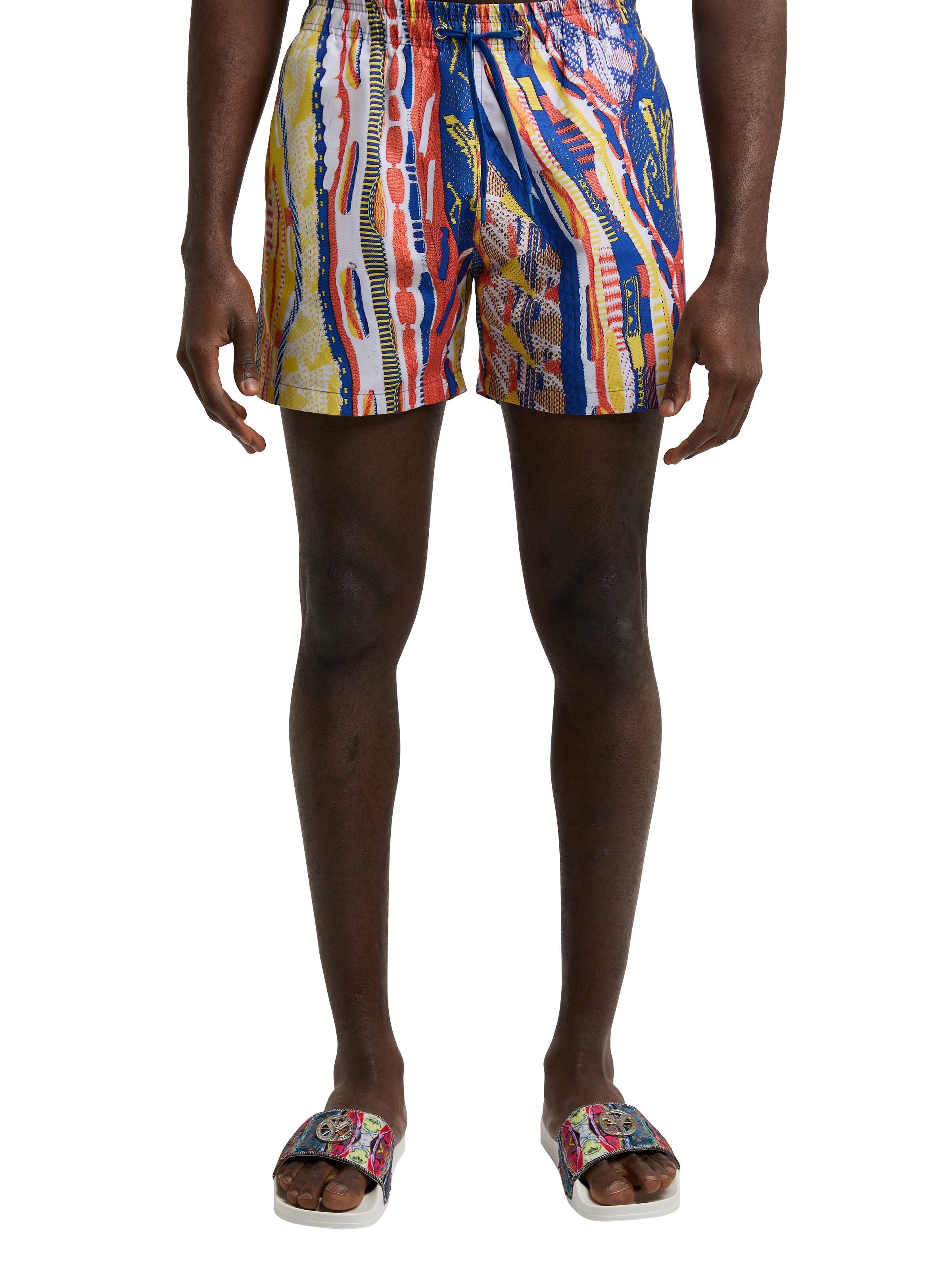 Badeshorts mit Strickmuster