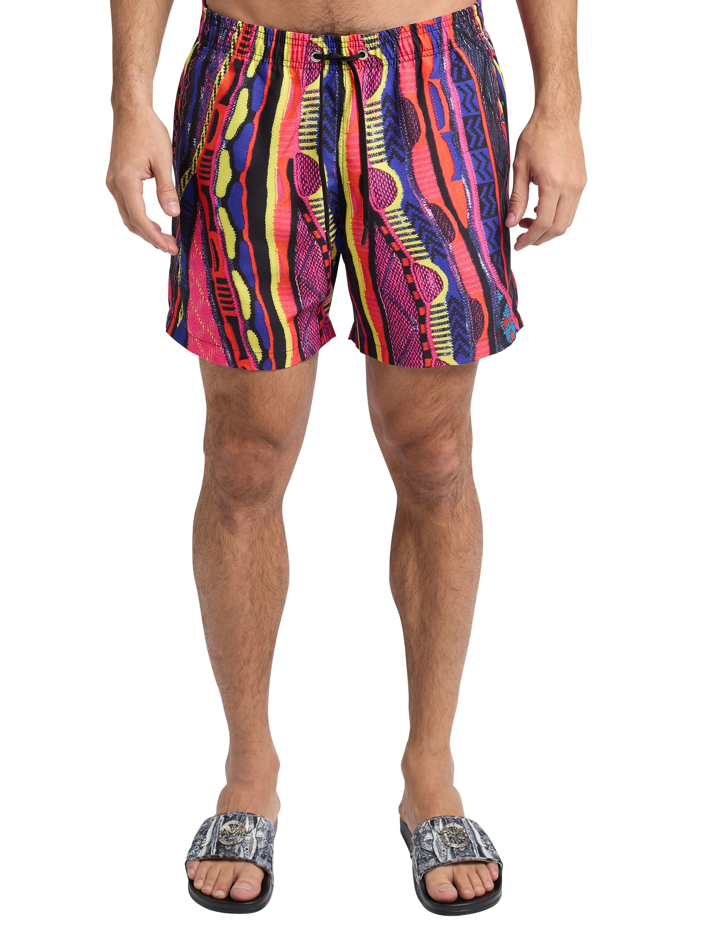 Swim shorts with knit print