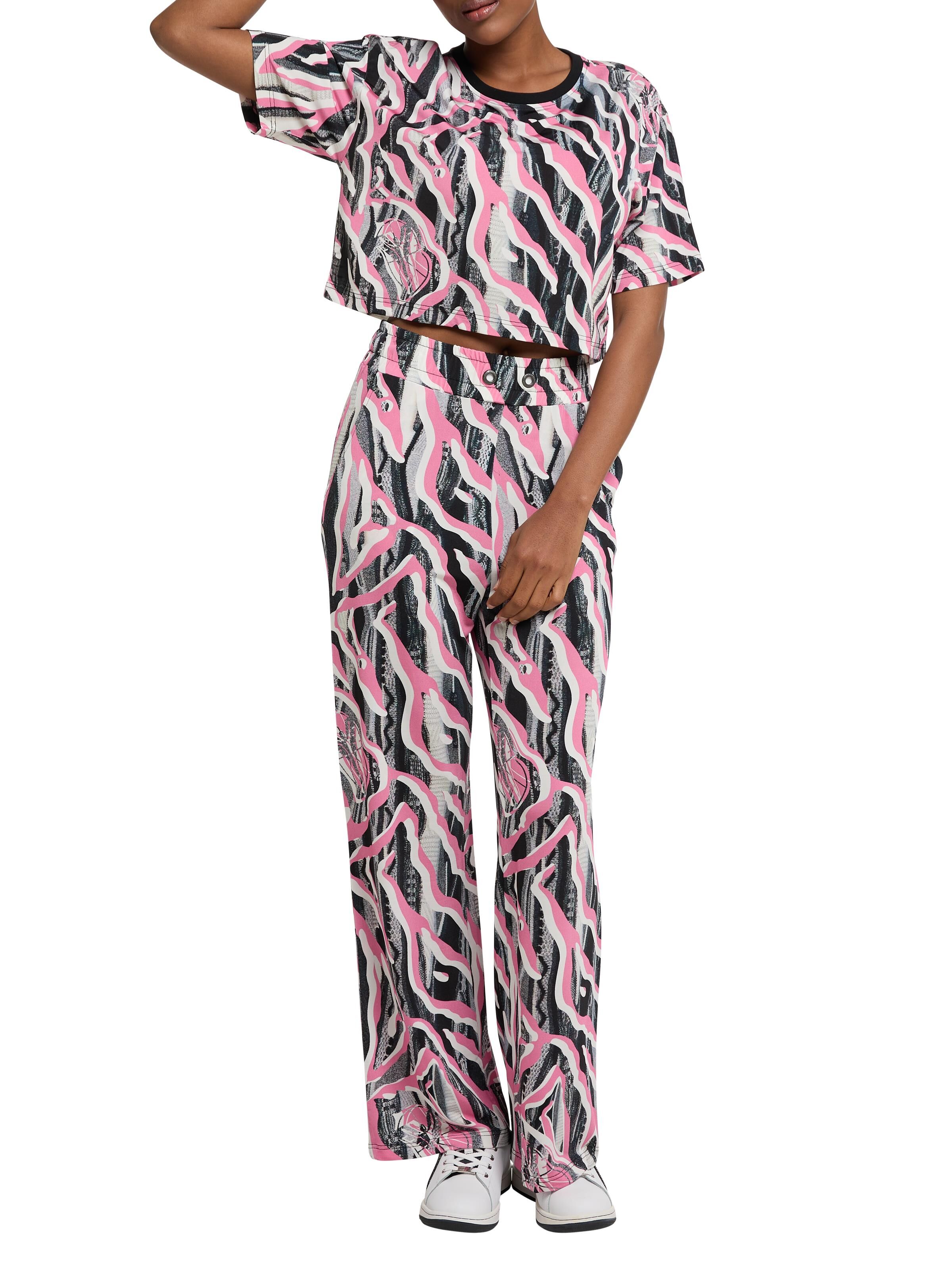 Alloverprint Oversize Crop T-Shirt