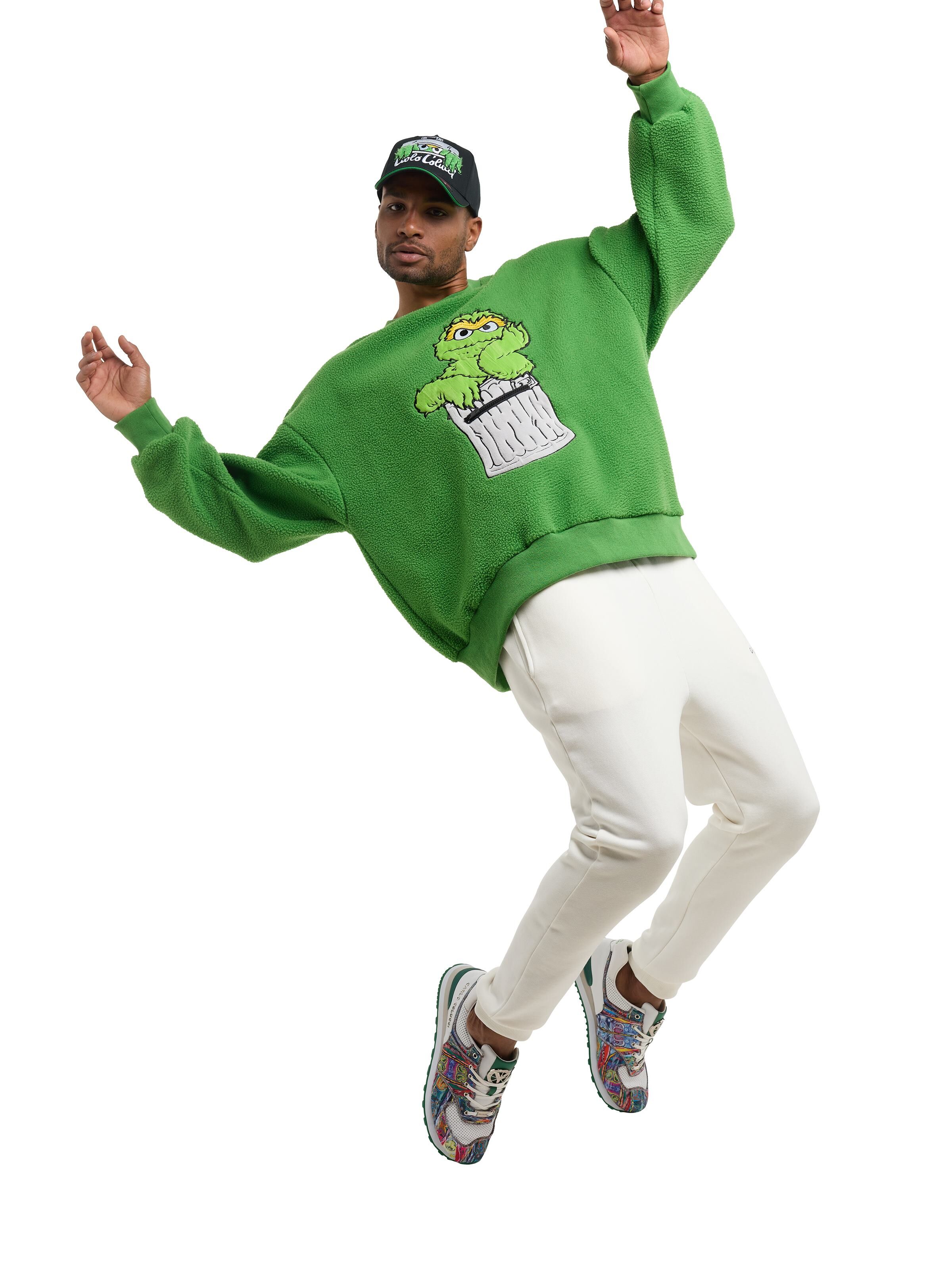SESAME STREET x CARLO COLUCCI Unisex Sweatshirt | Green | XXL | CC