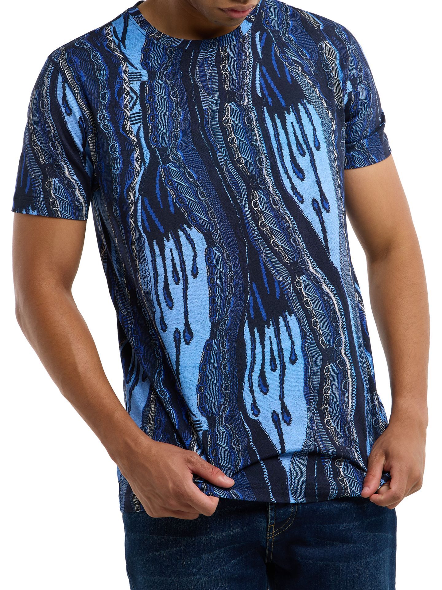  Knit print T-shirt - 3D knit