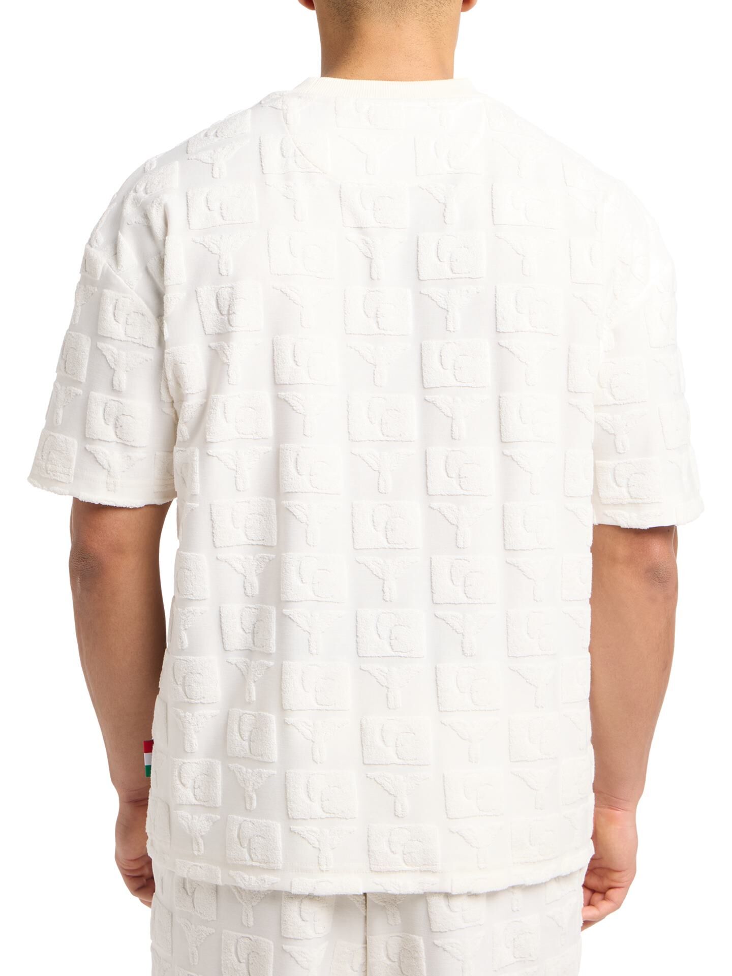 Oversize T-Shirt mit Frotteeinsätzen