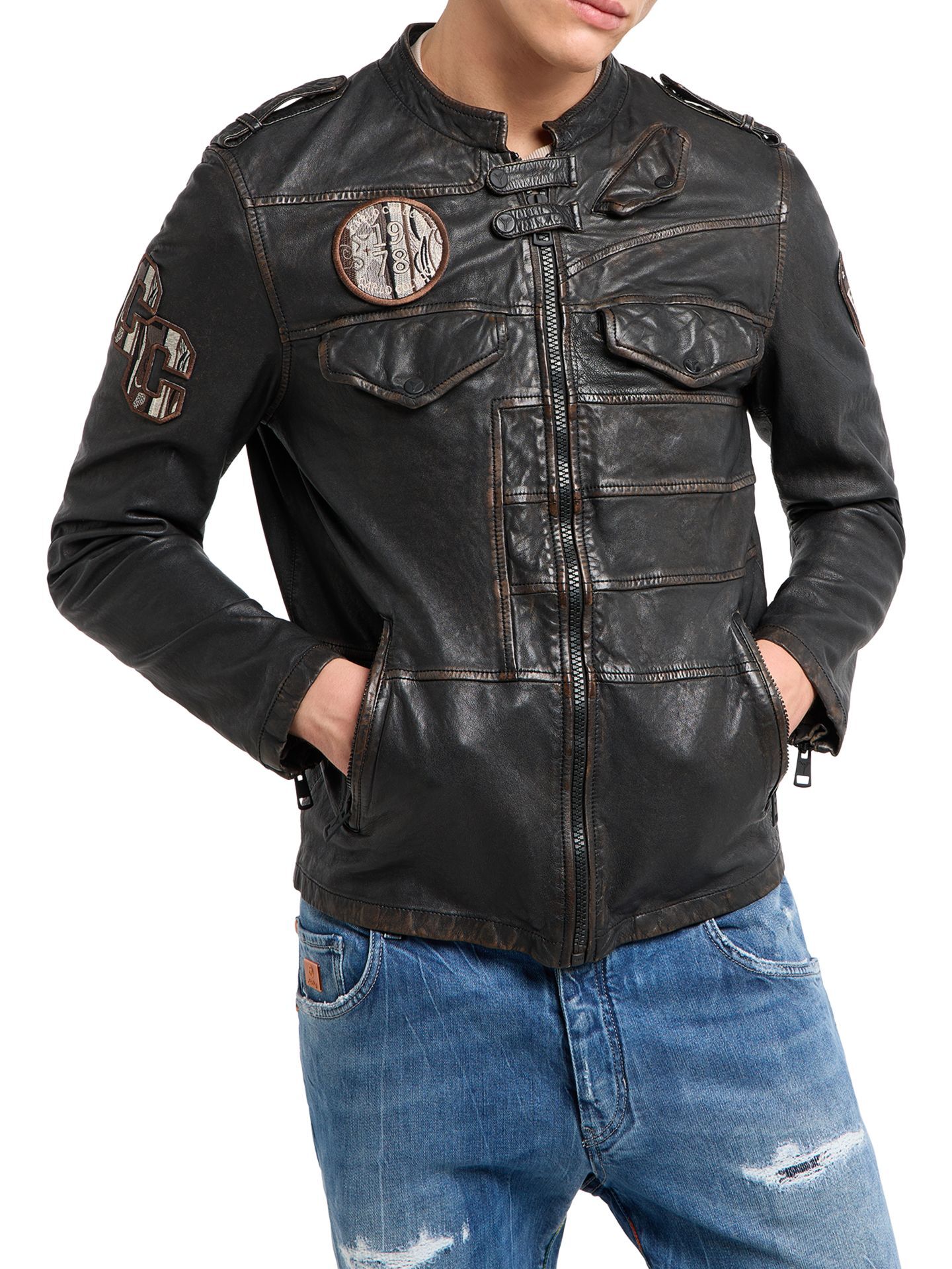  Herren Lederjacke Norton 