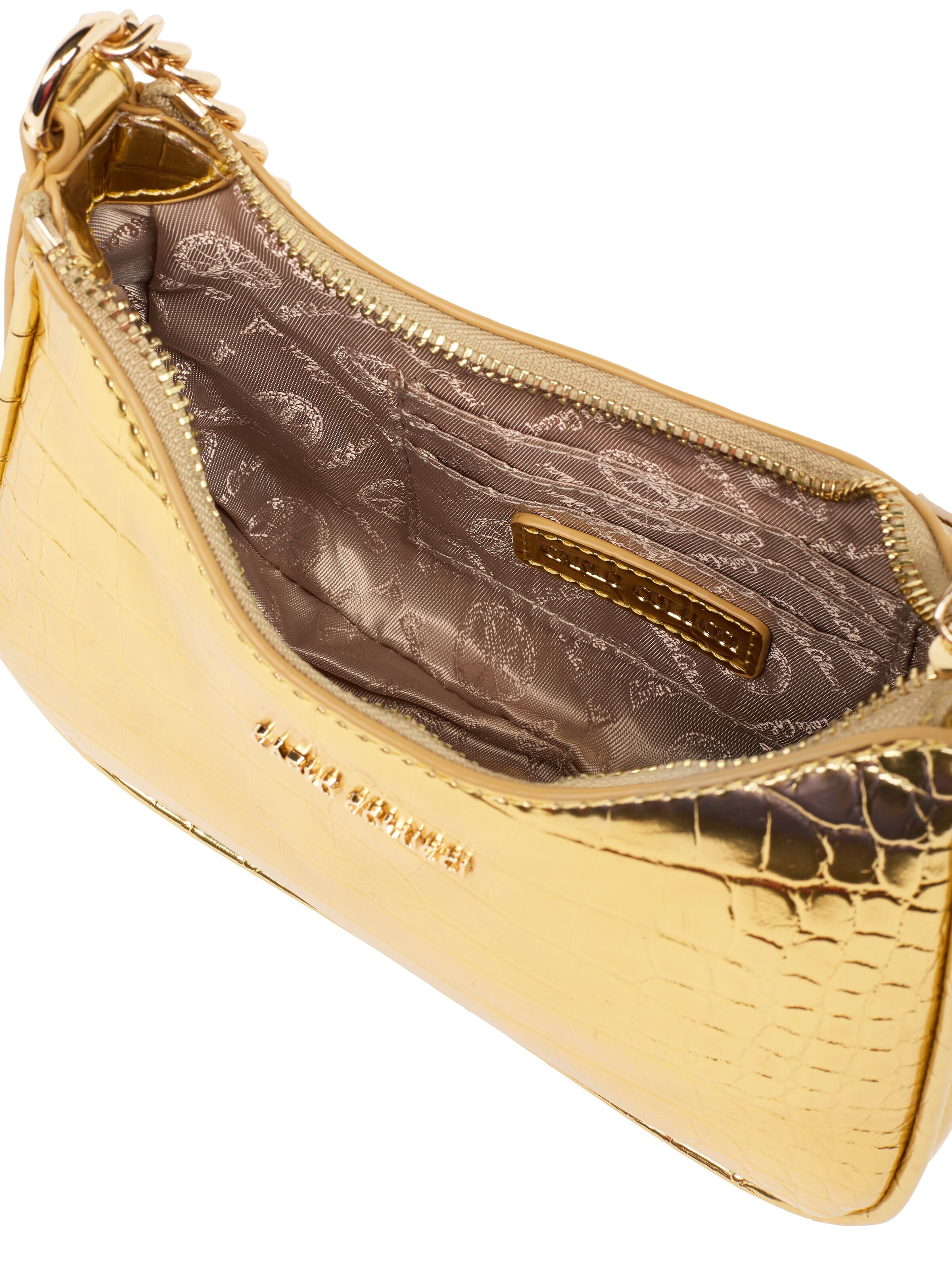 Schultertasche in Kroko-Optik Gold CC-12459-CR-72