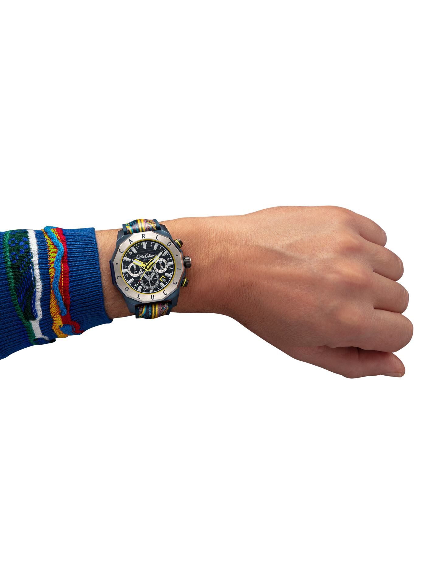 Runde Edelstahluhr mit Silikonarmband