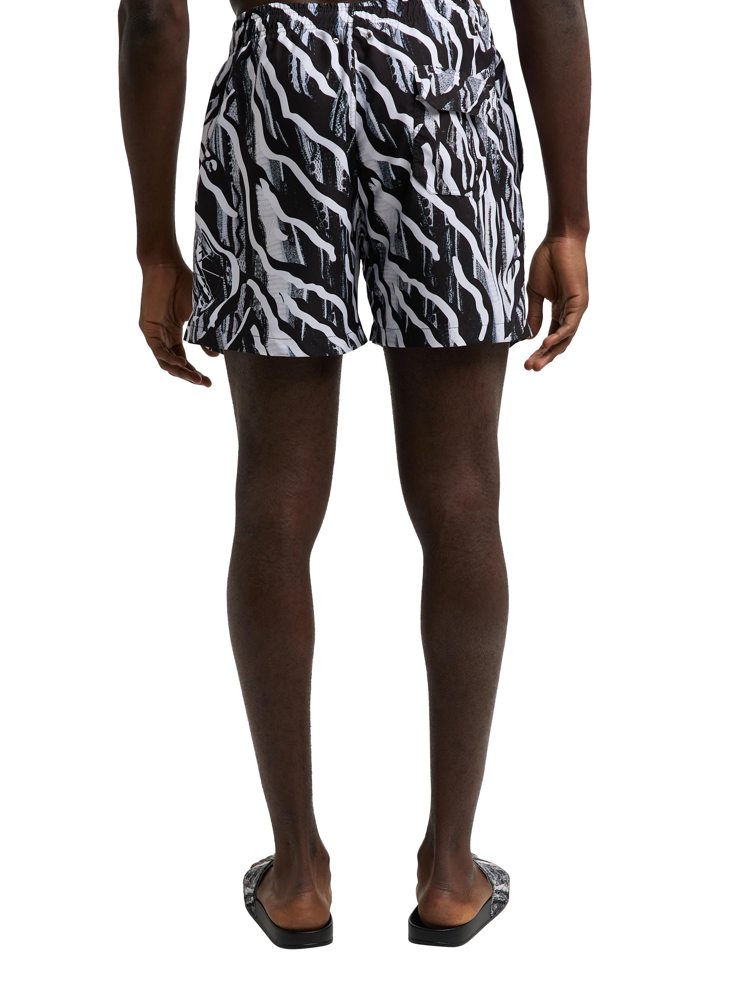 Swim short with animal knit print