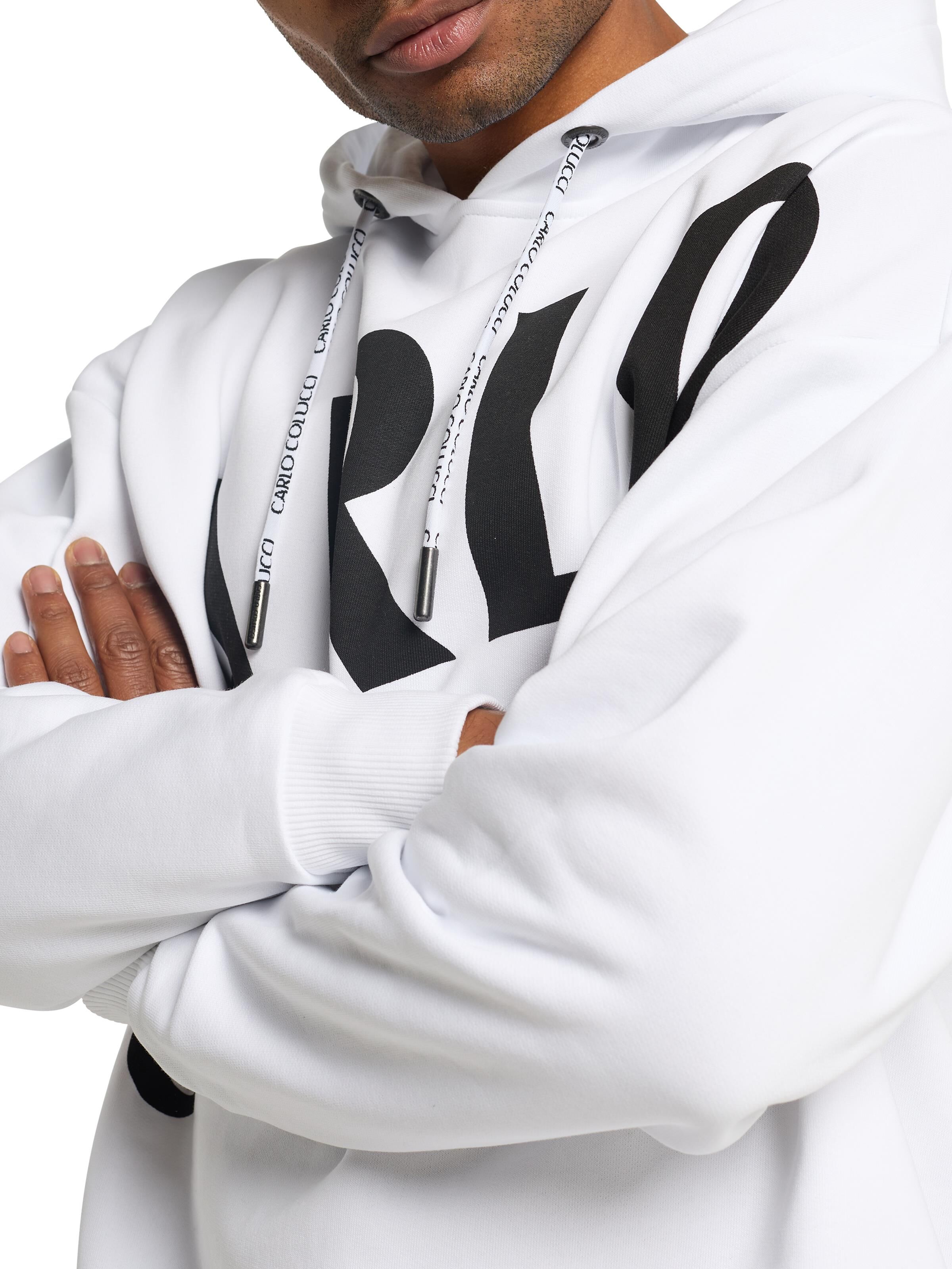  Over size hoodie with lettering