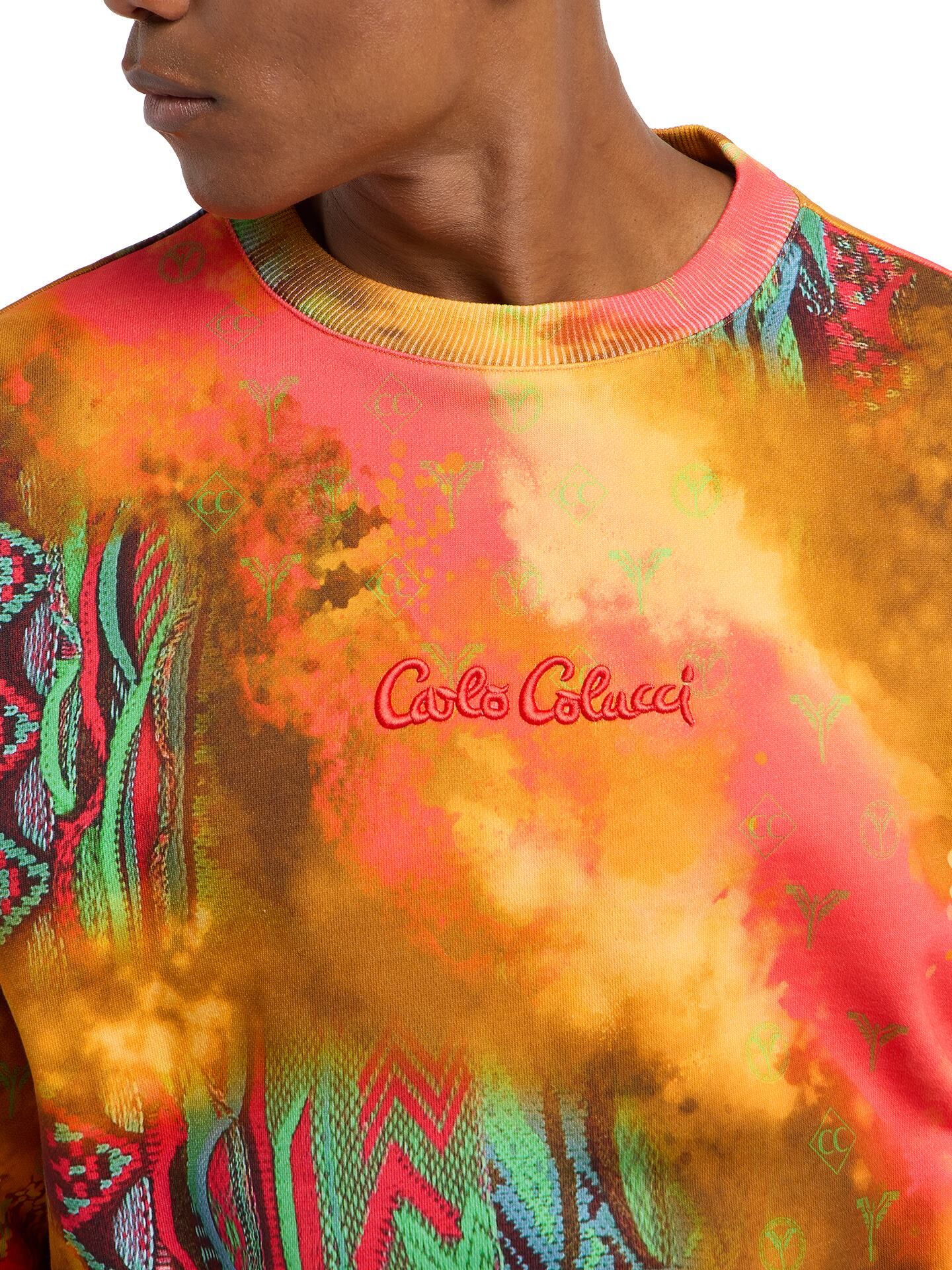 Oversize sweat shirt - sprayed knit