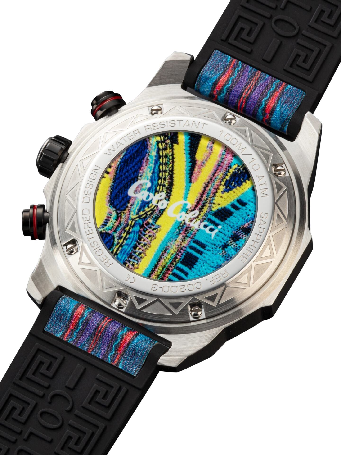Runde Edelstahluhr mit Silikonarmband