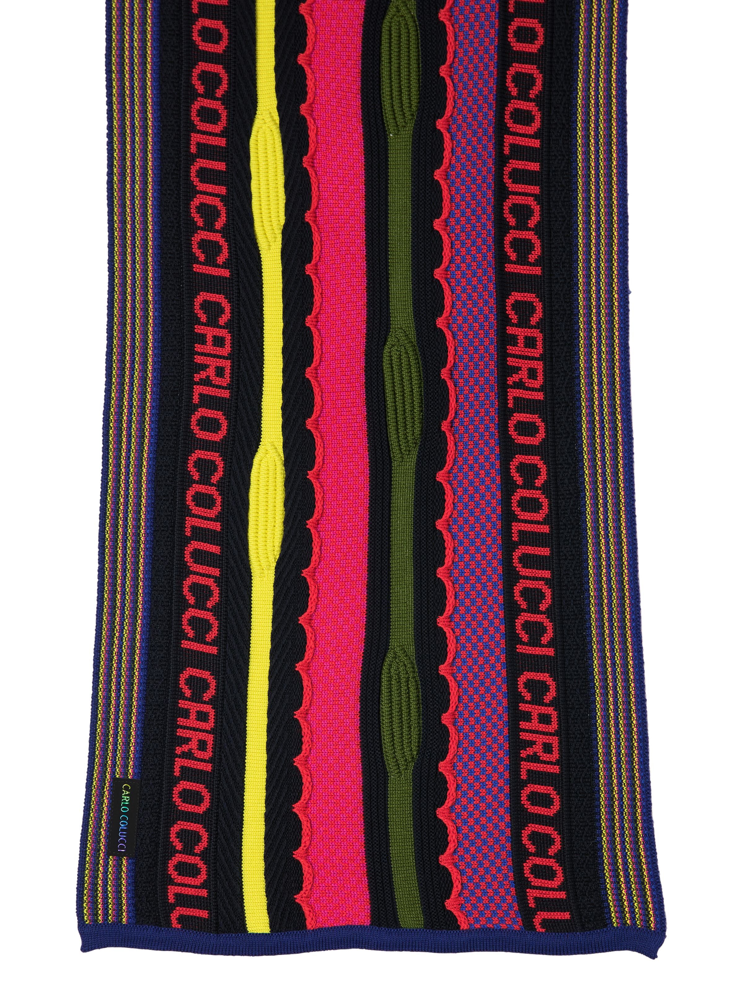 Colorful knit scarf