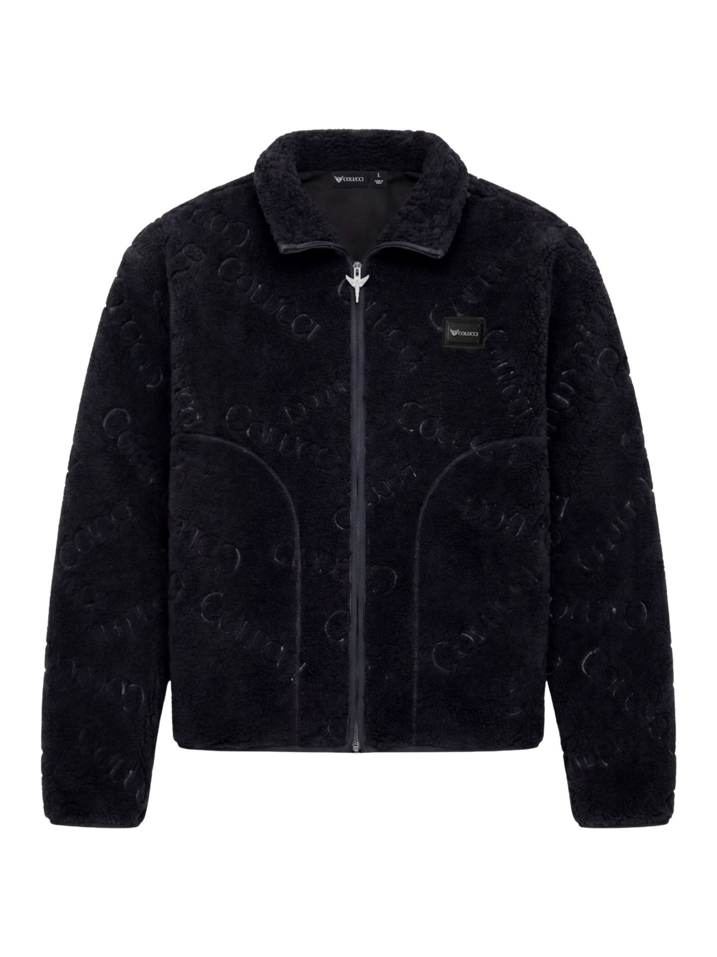 Carlo Colucci Logo Teddy Jacket - Black L