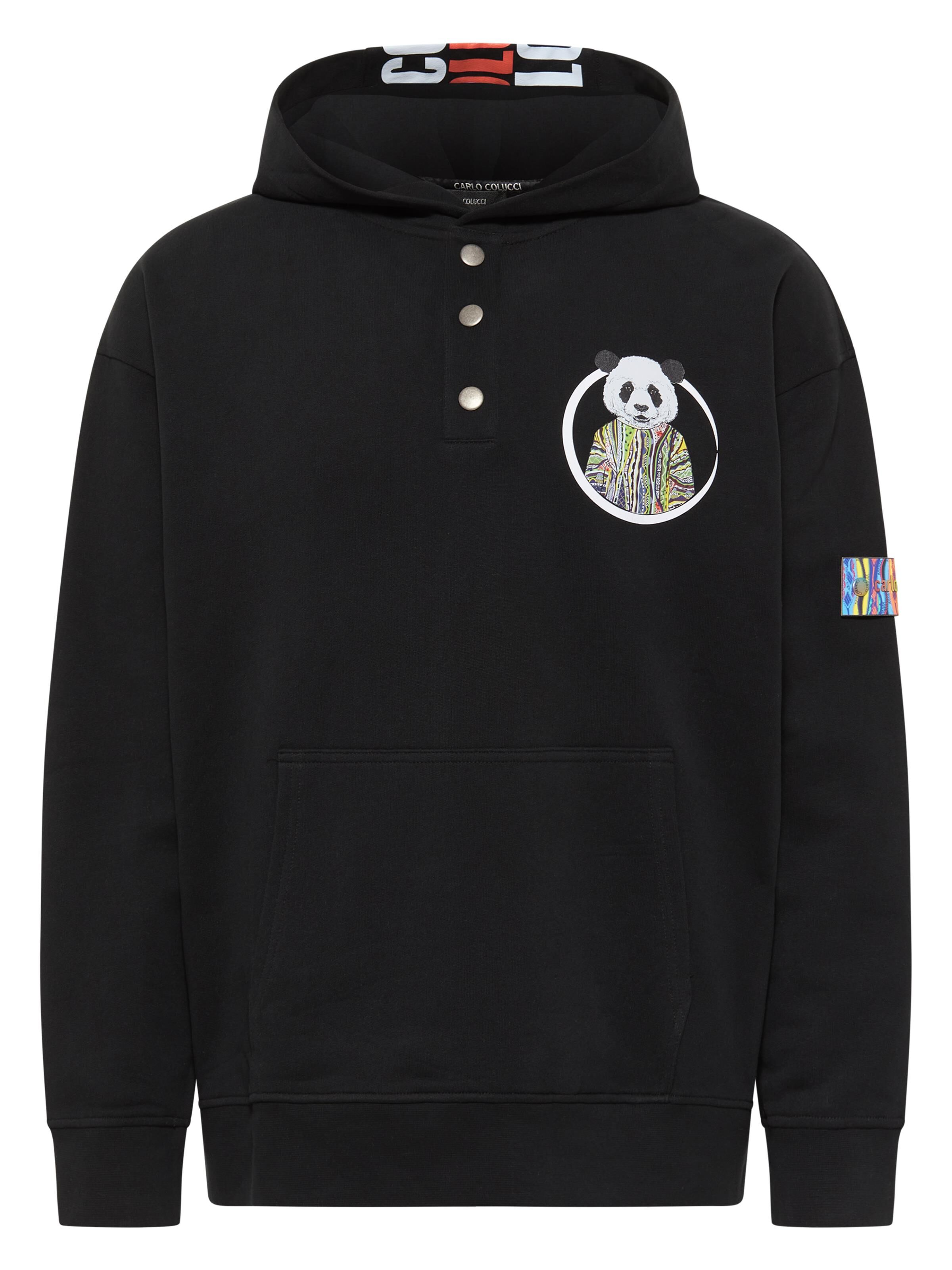 ゴ*ル様 新品正規品6 RUSSELUNOCRAZY REMAKE HOODY Hoody with Pandalucci | Black | M | DAH-C5416-201-M
