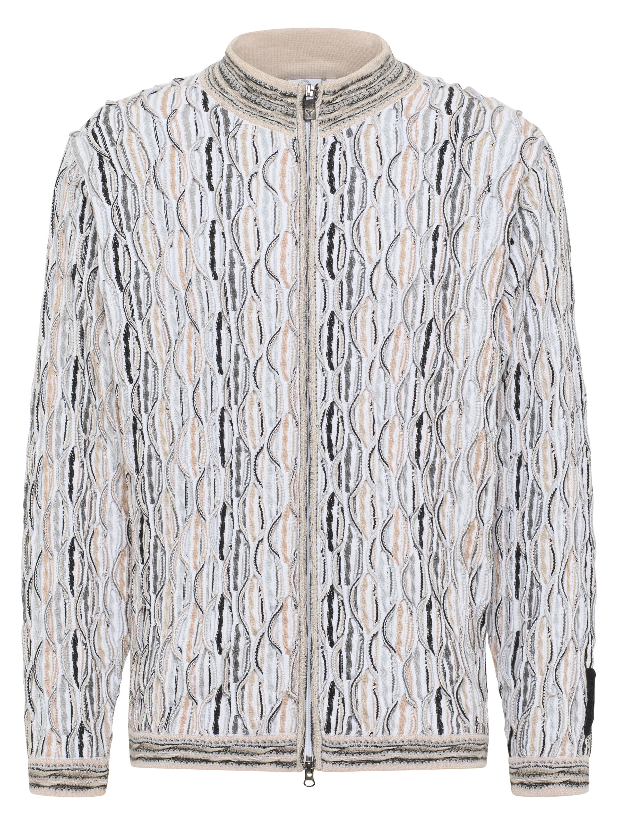 Carlo Colucci Strickjacke - XXL Weiß Weiß