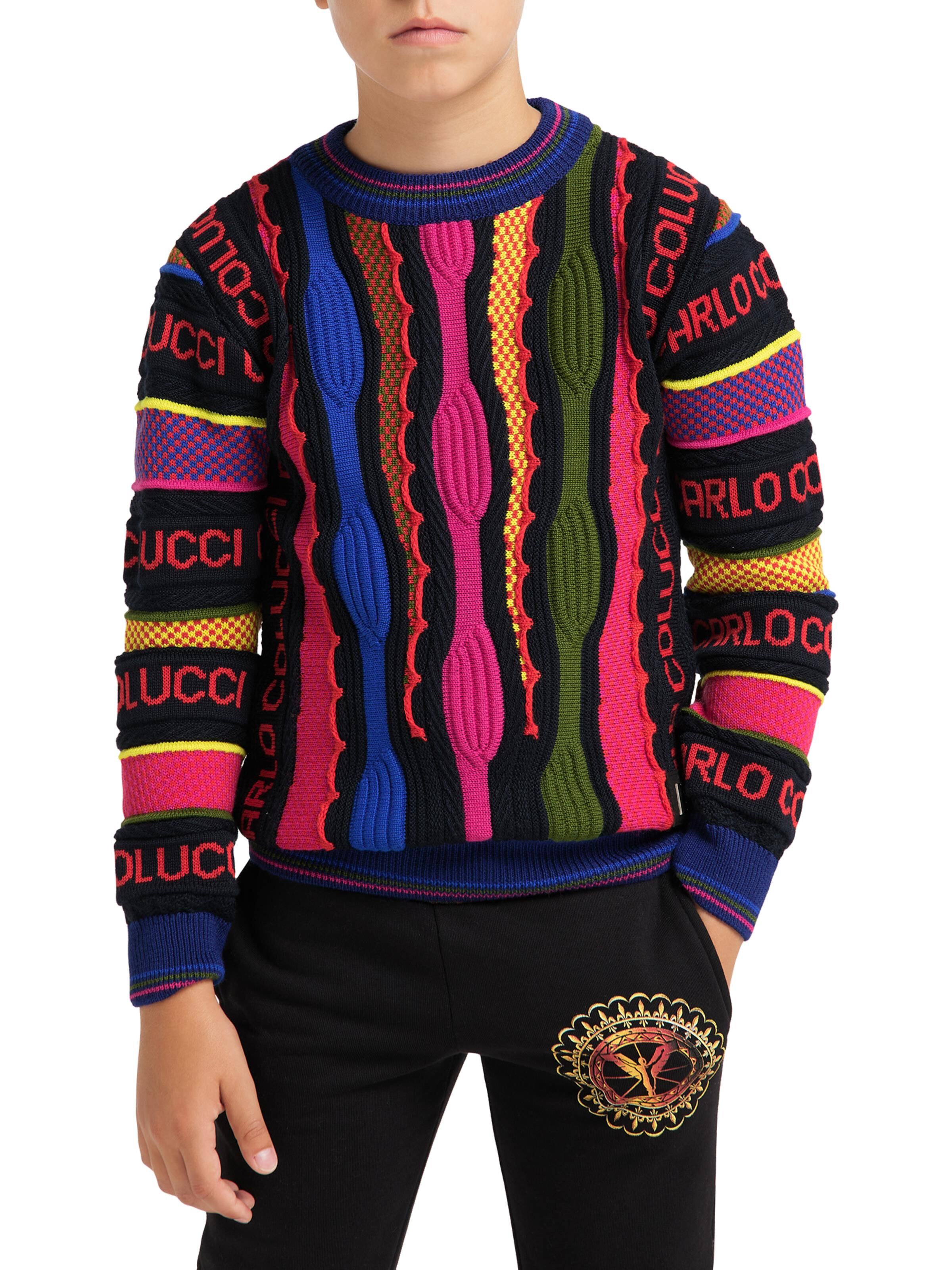  Kinder Jacquard-Pullover