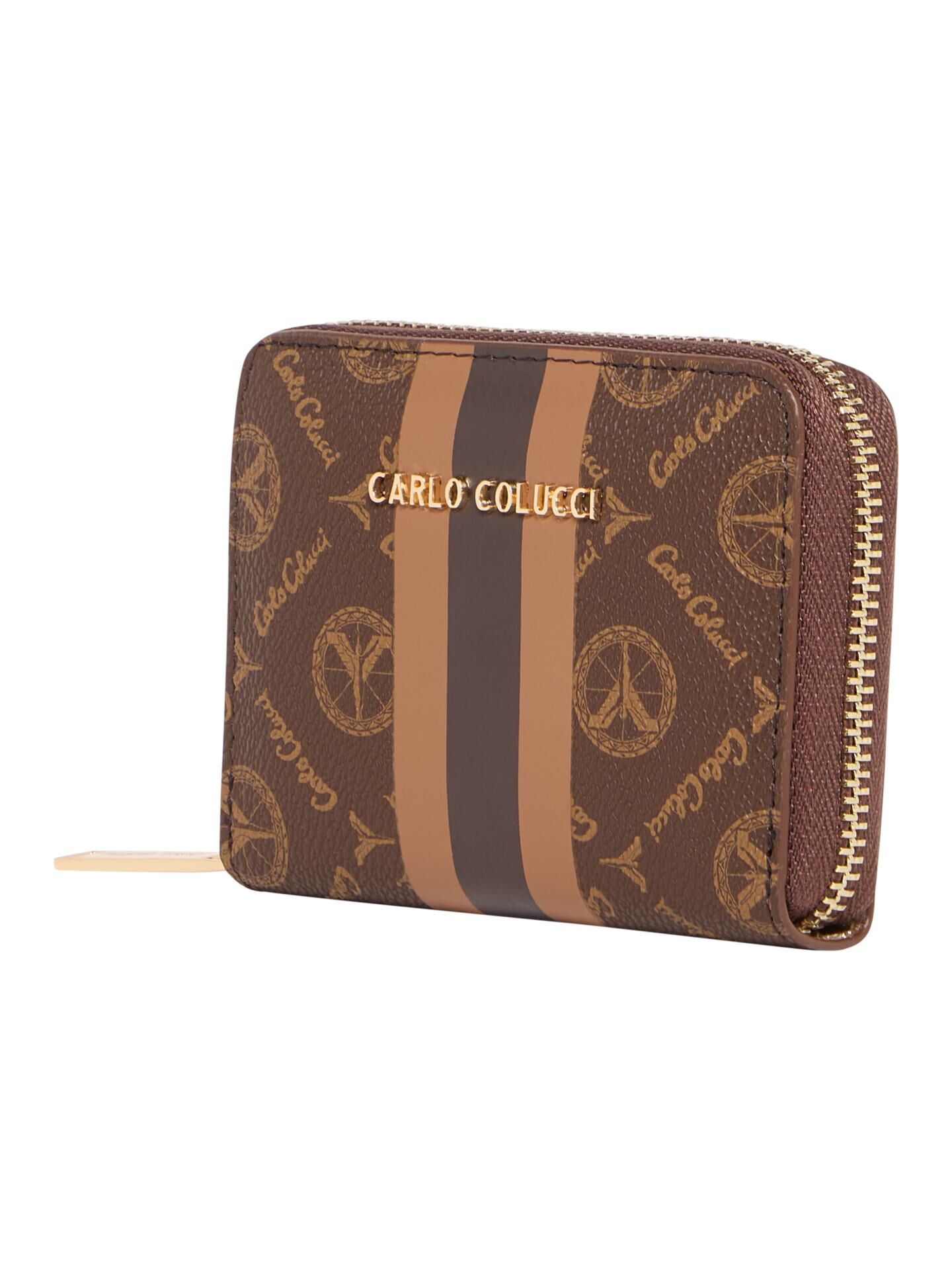 Small wallet with contrasting stripes