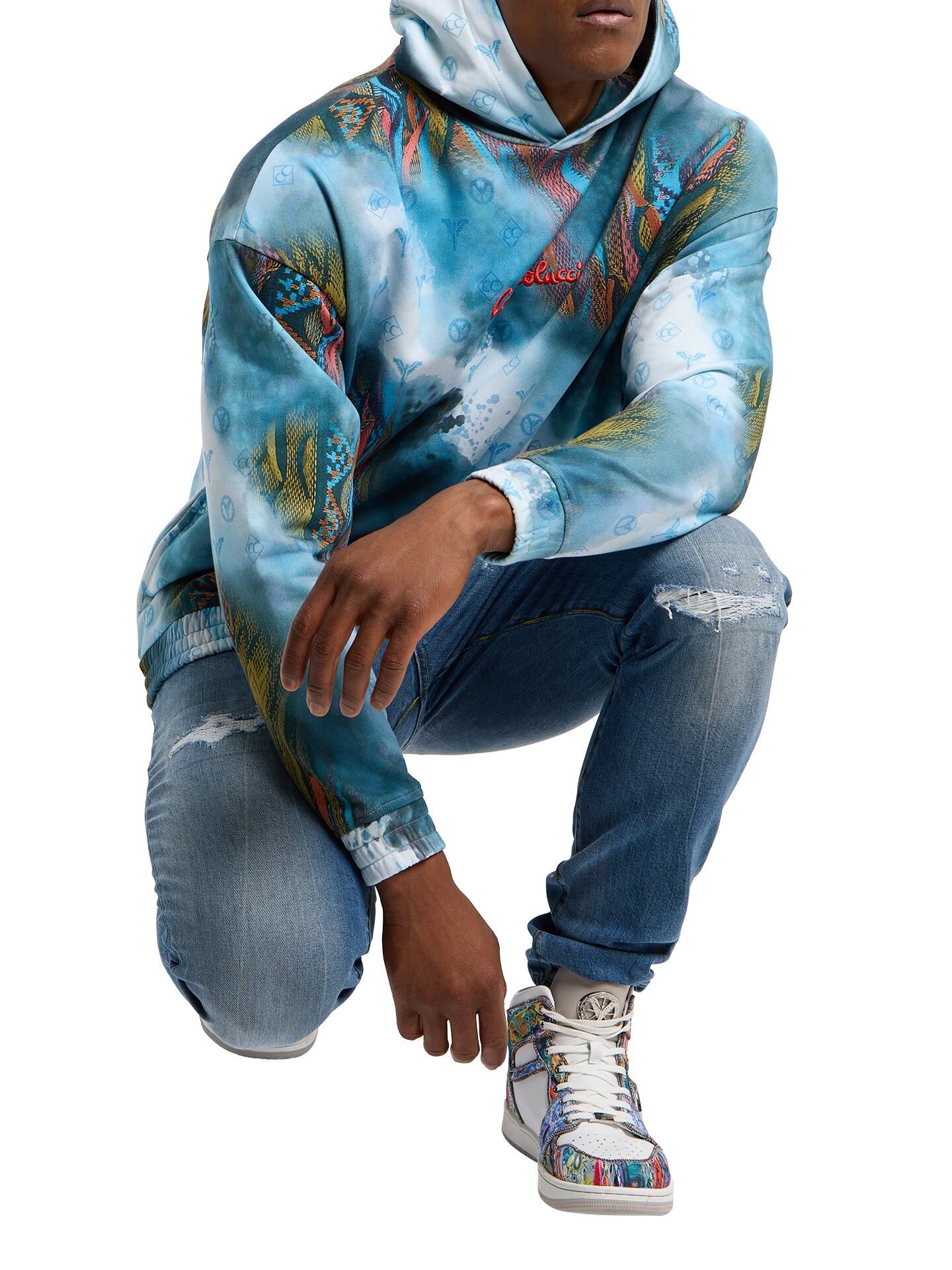  Oversize hoodie - sprayed knit