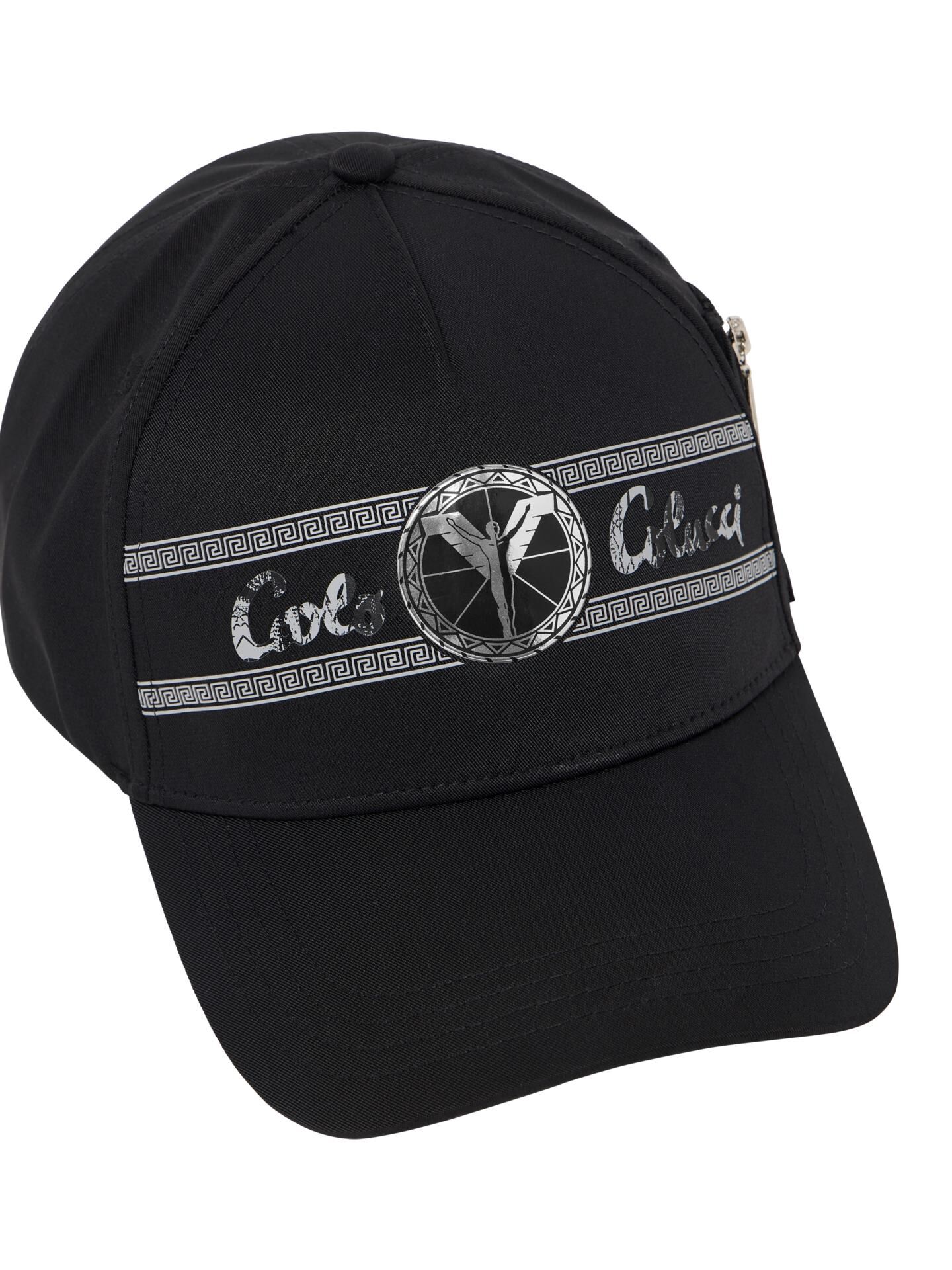 Unisex basecap with metal logo print