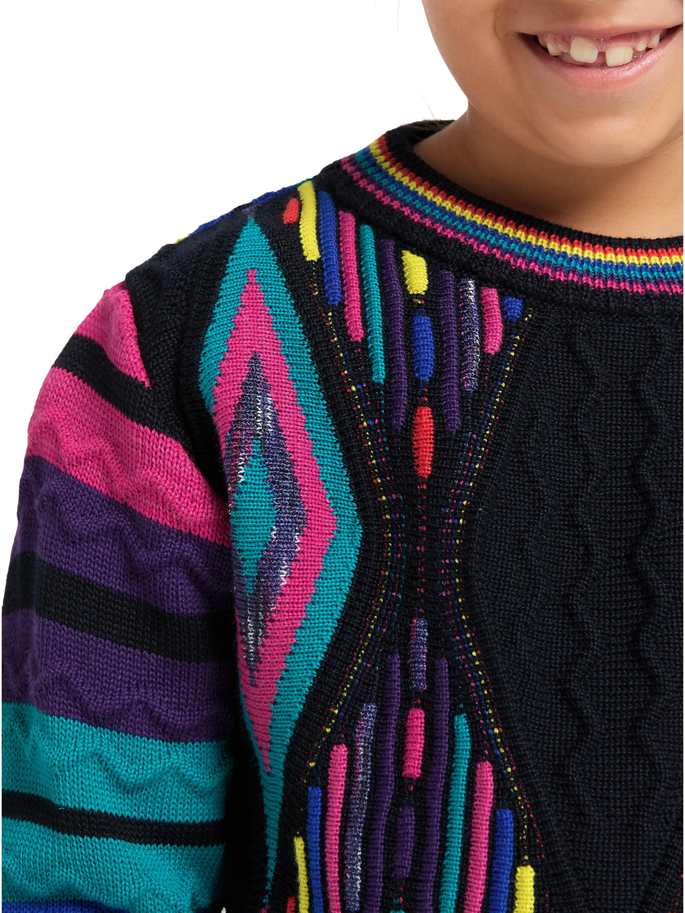Kinder Jacquard Strickpullover