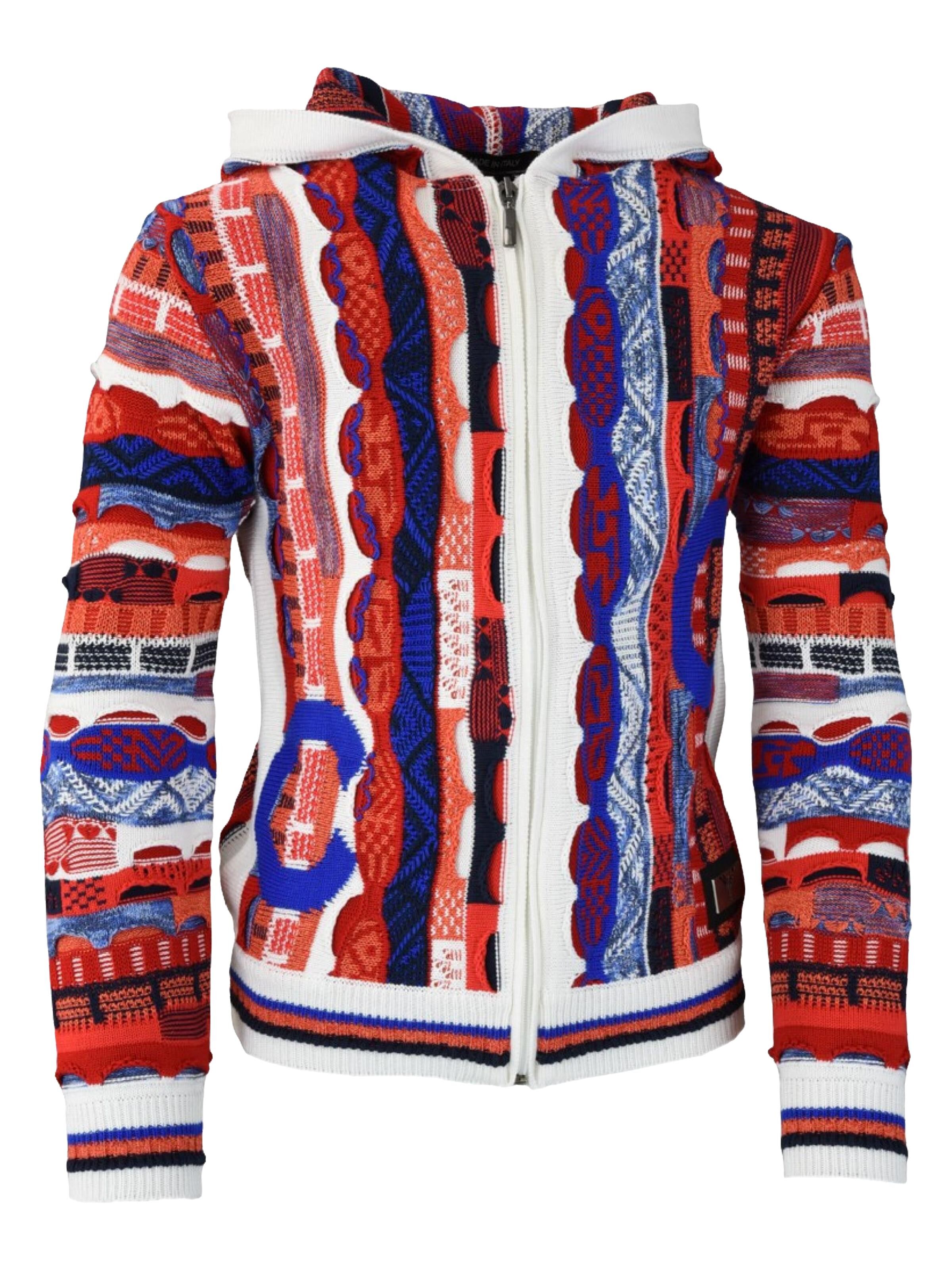  Allover boy cardigan with stand-up collar