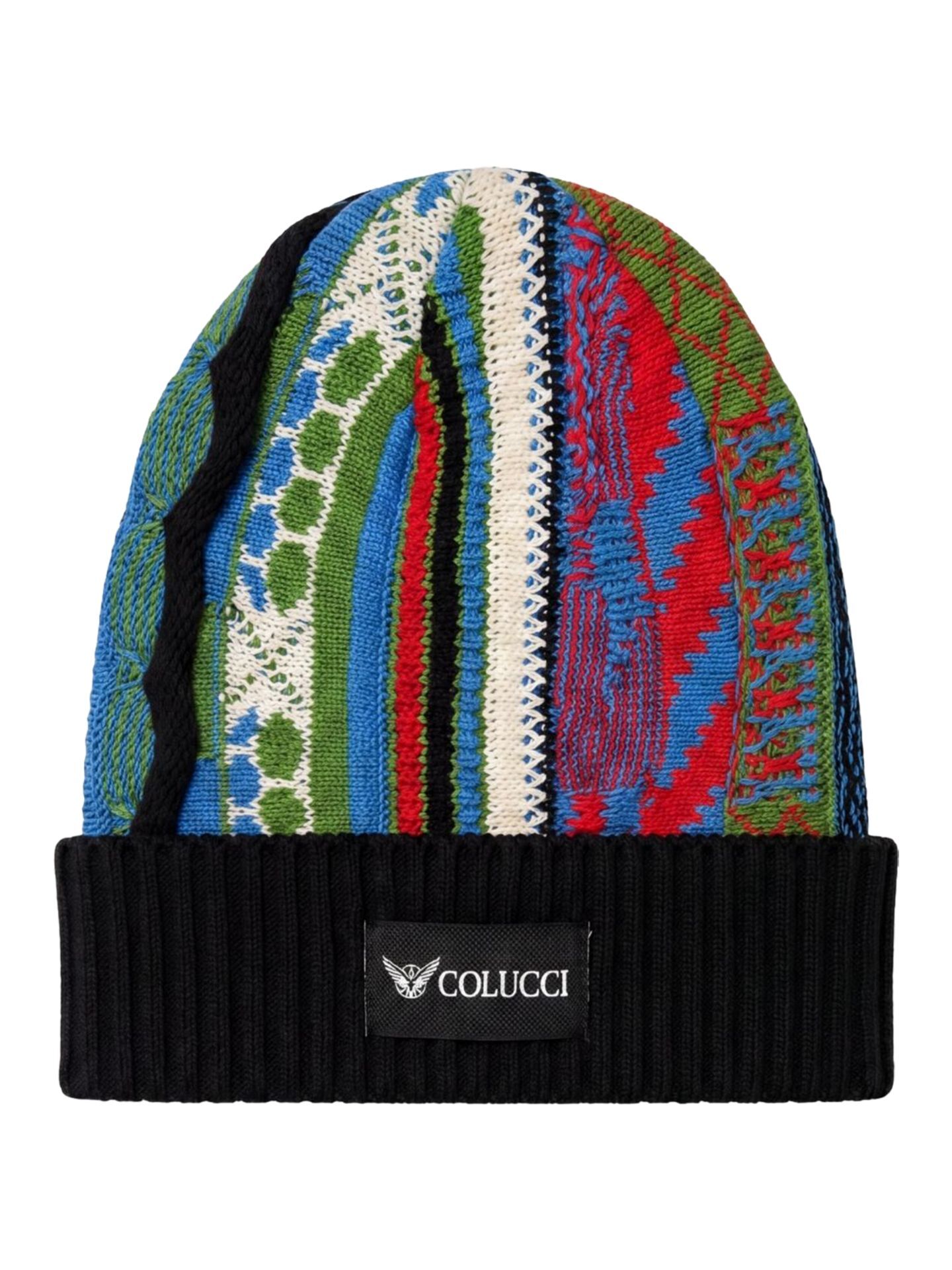Carlo Colucci 3D Knit Beanie - Mehrfarbig OS