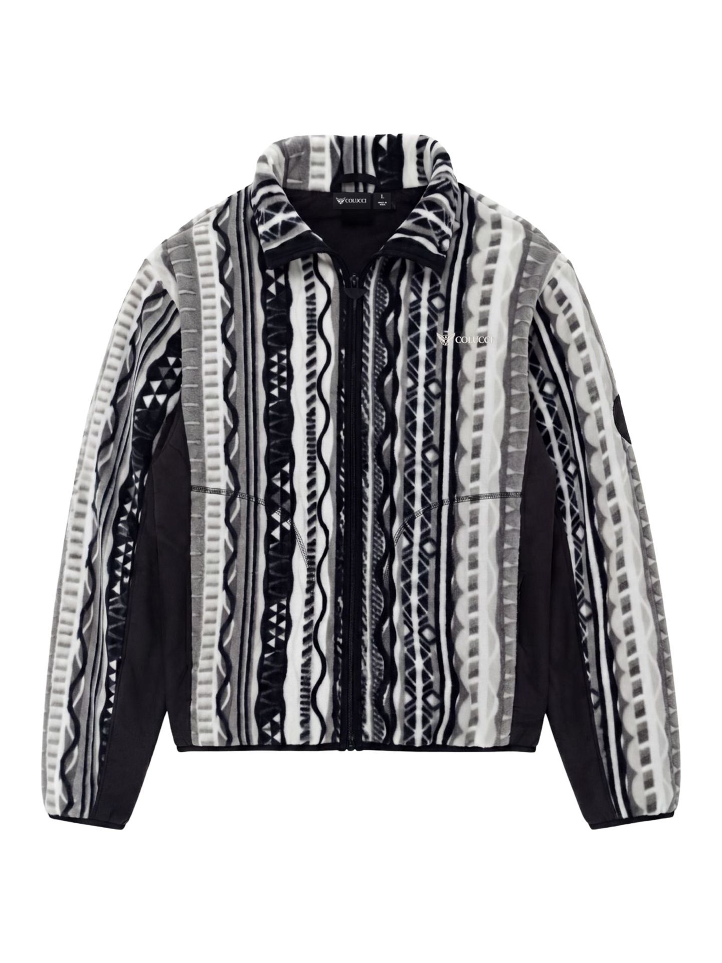 Carlo Colucci Signature Polar Fleece Jacket - Black XS