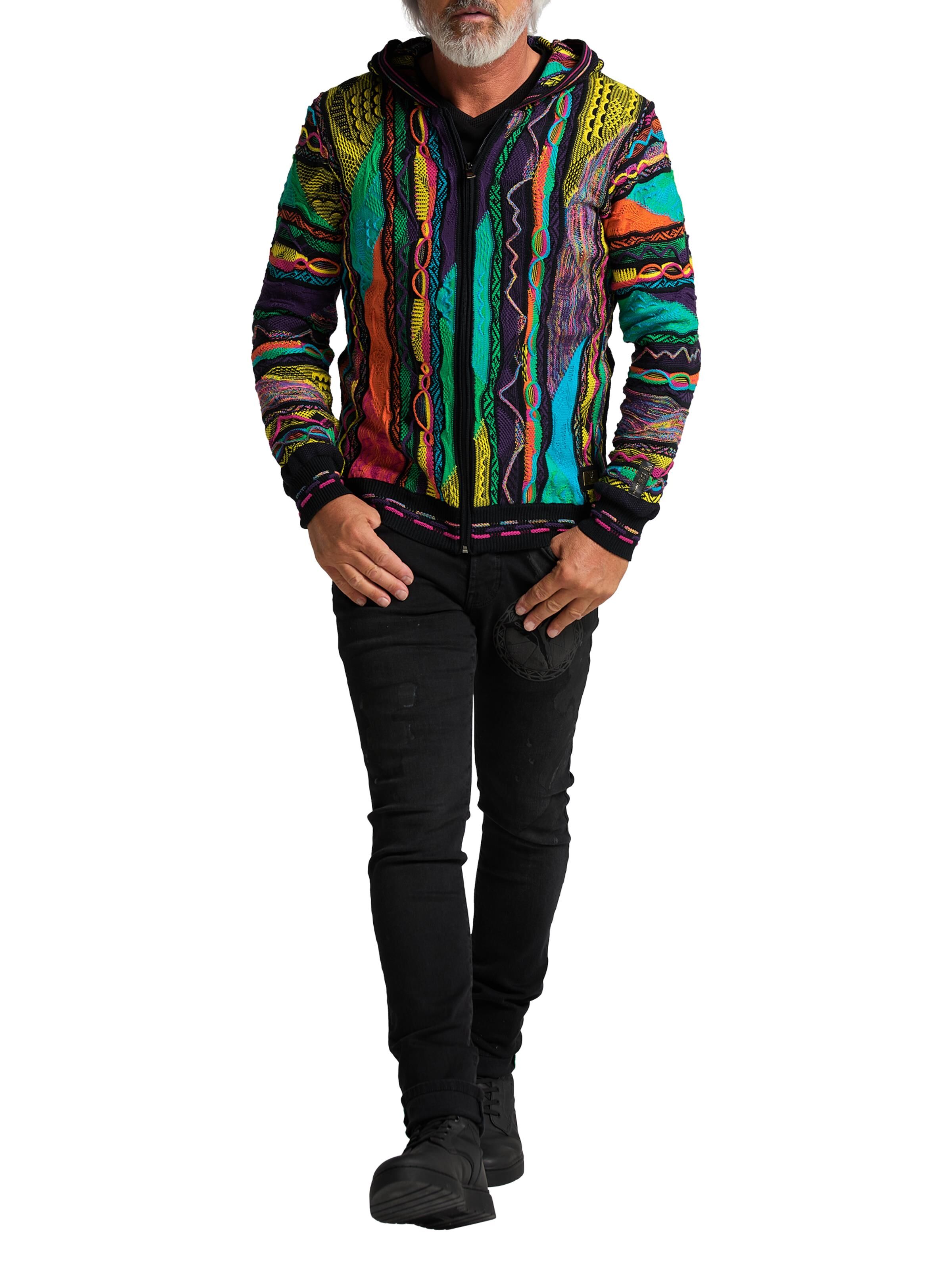 EDIZIONE knit jacket with hood