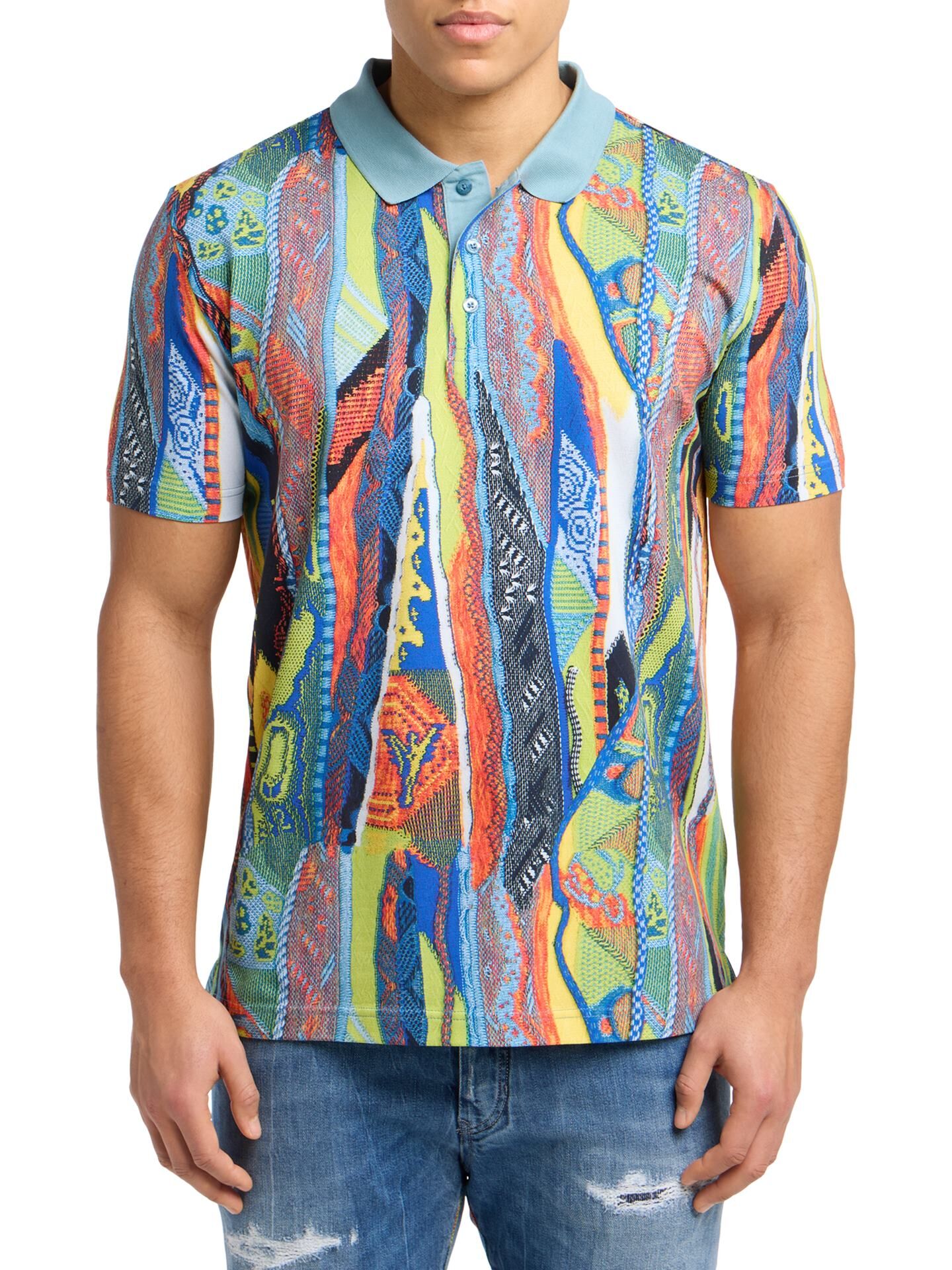 Poloshirt mit Knitprint