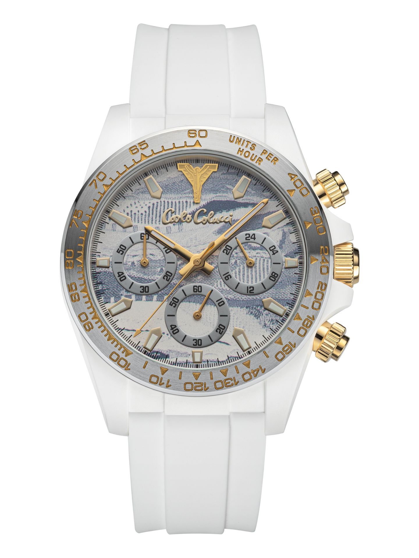  Men's watch with silicone strap