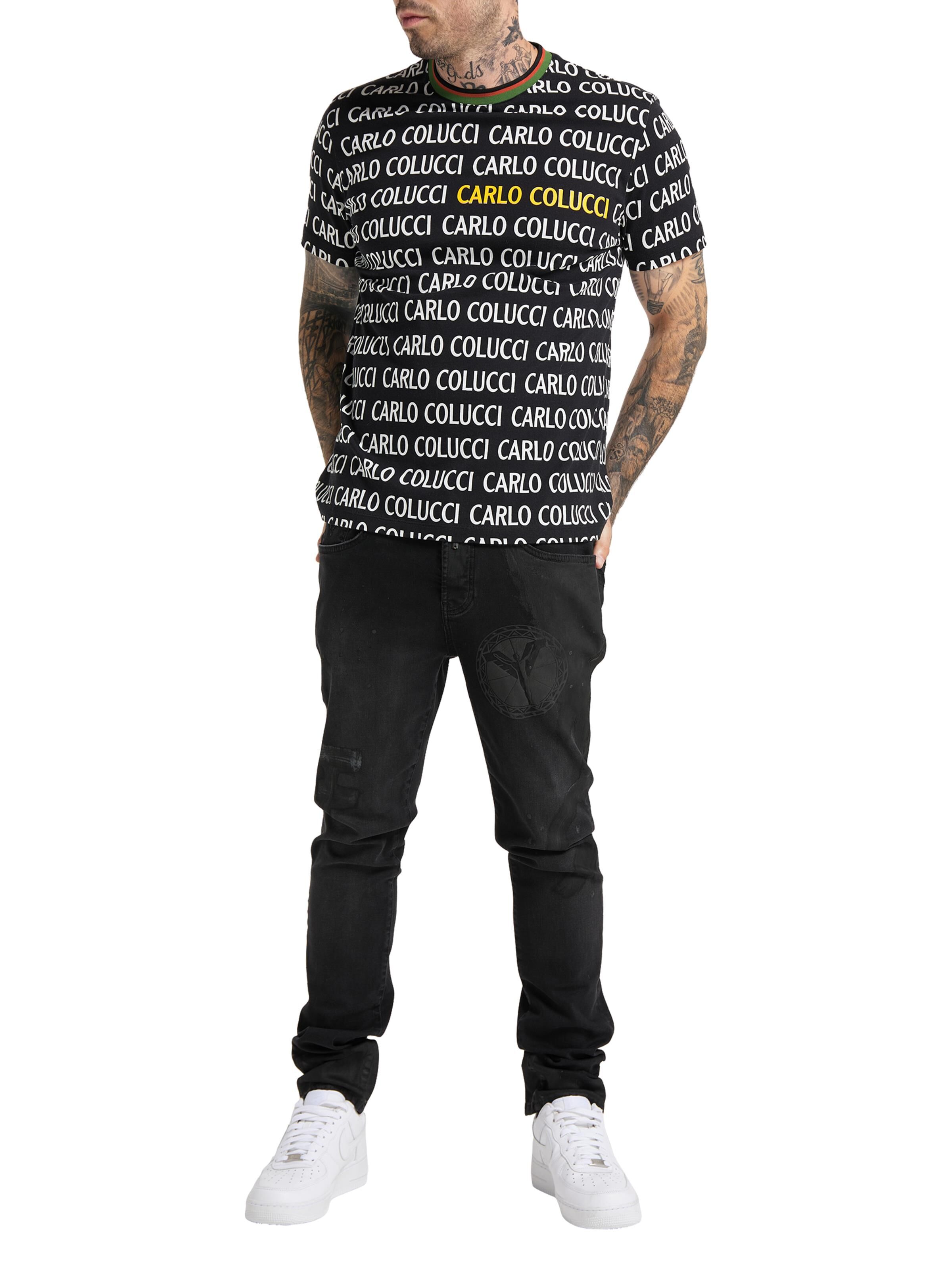 Destroyed Jeans im Used-Look mit Logopatch