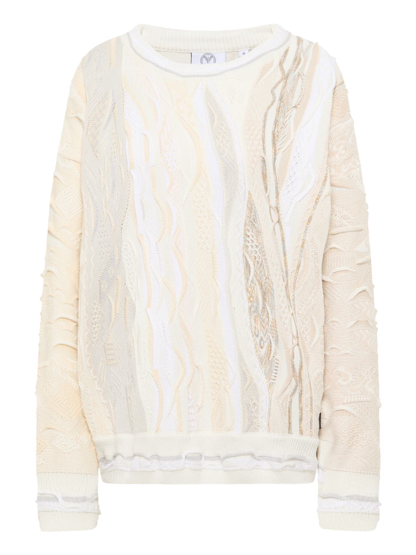 Carlo Colucci Oversize Strickpullover - Weiß Weiß L/40