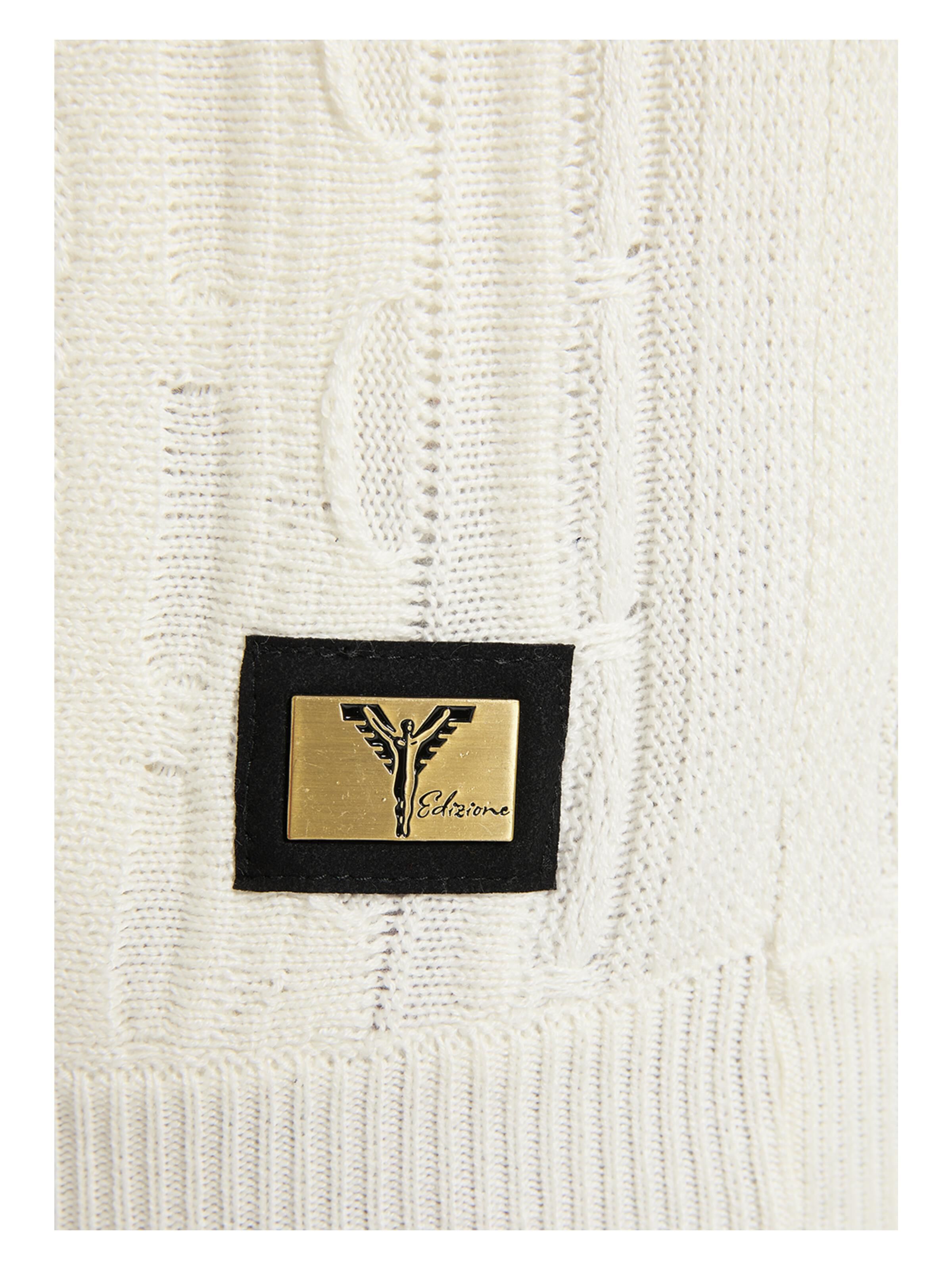 Unifarbene EDIZIONE Strickjacke mit Kapuze