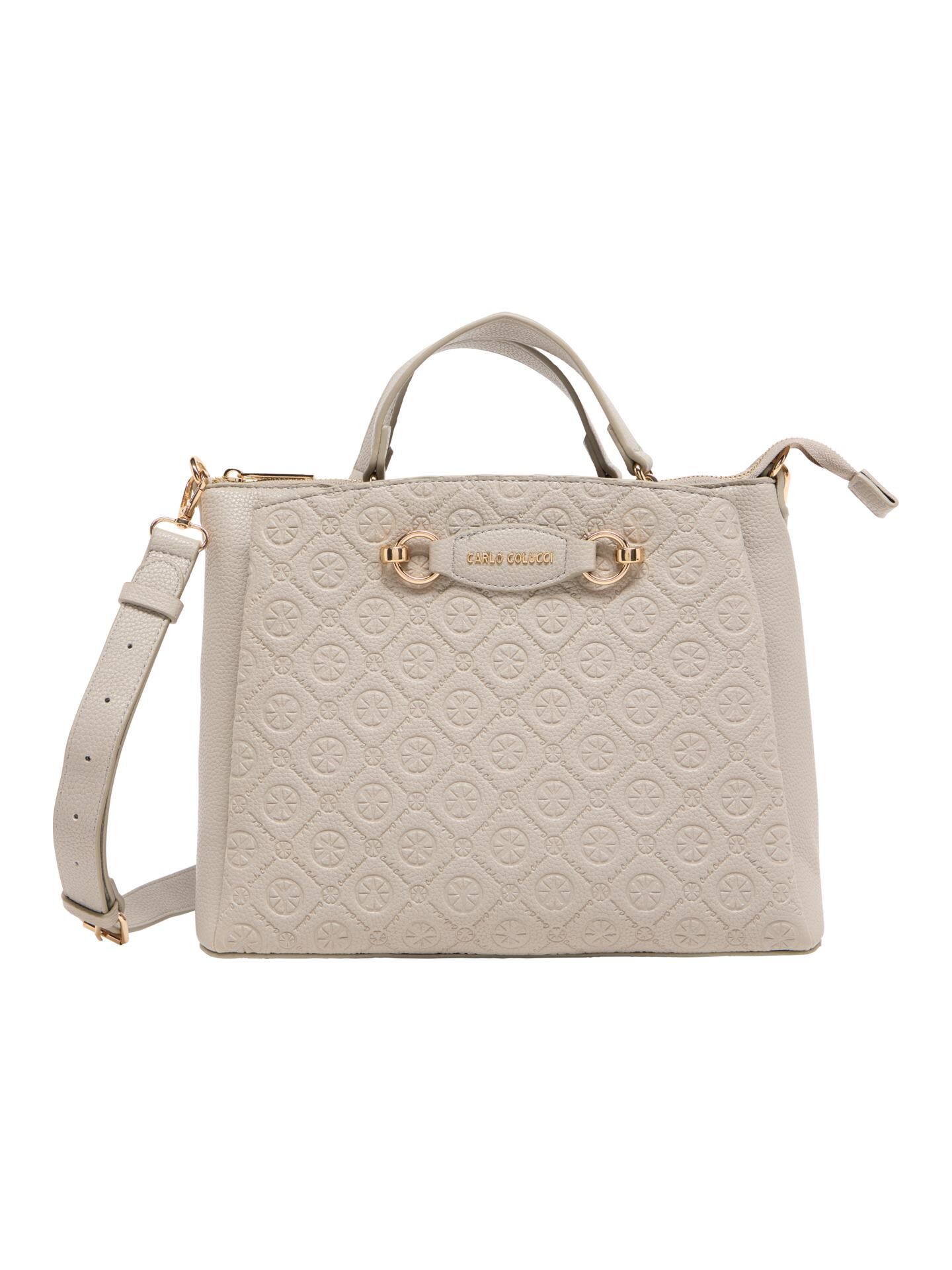 Handtasche mit Logoprägung