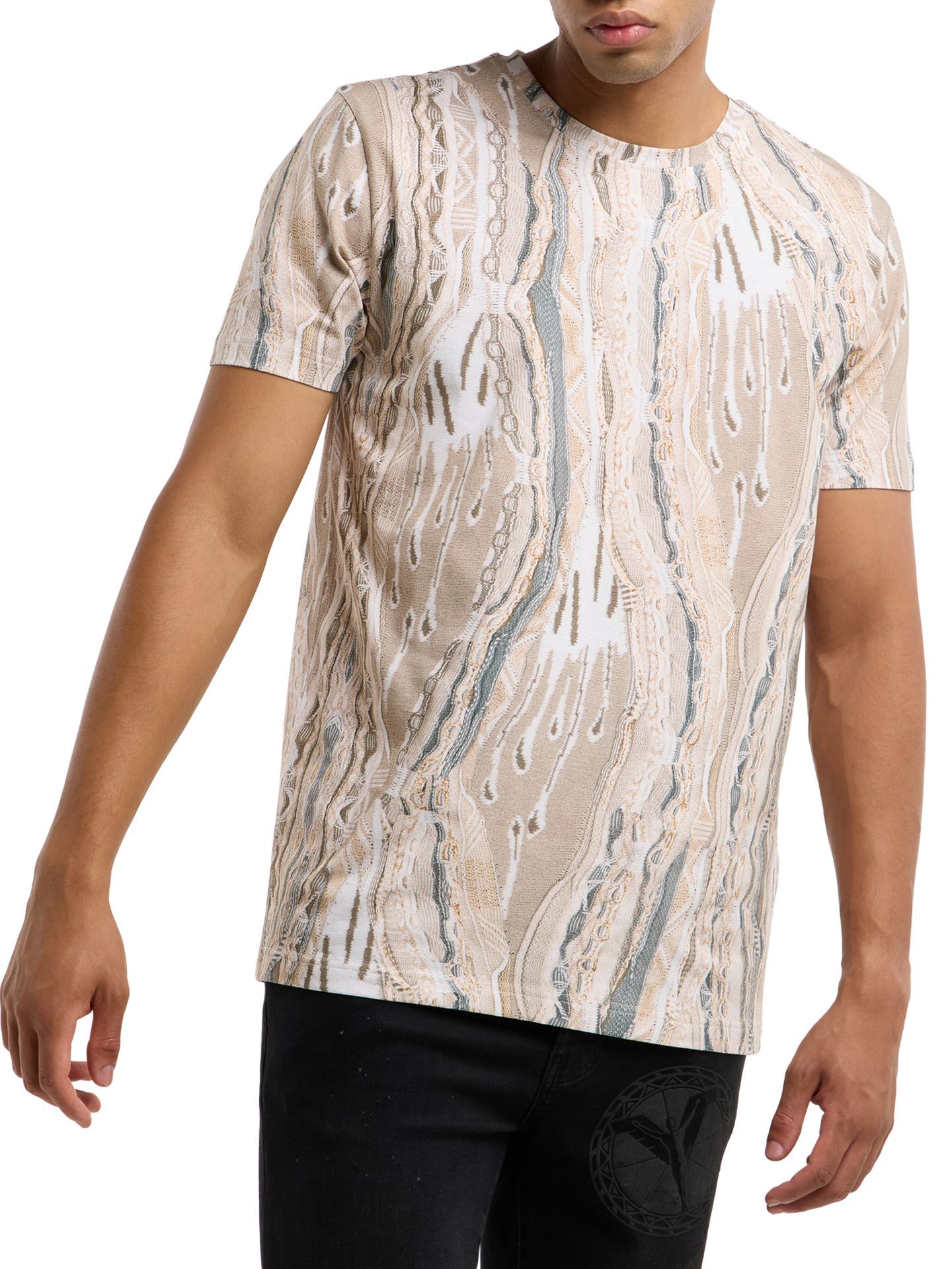 Strickdruck T-Shirt - 3D Knit