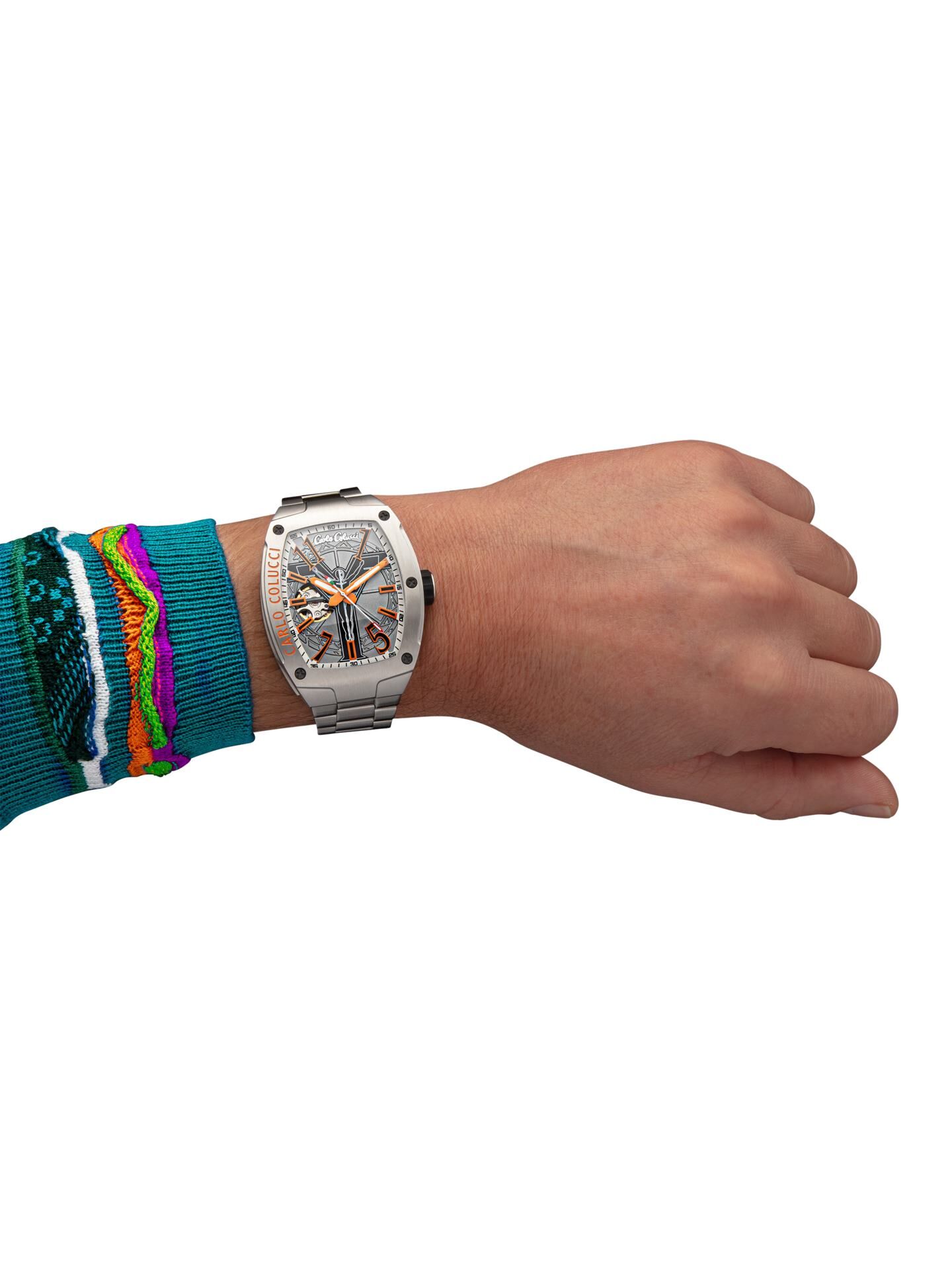  Stainless steel watch with folding clasp