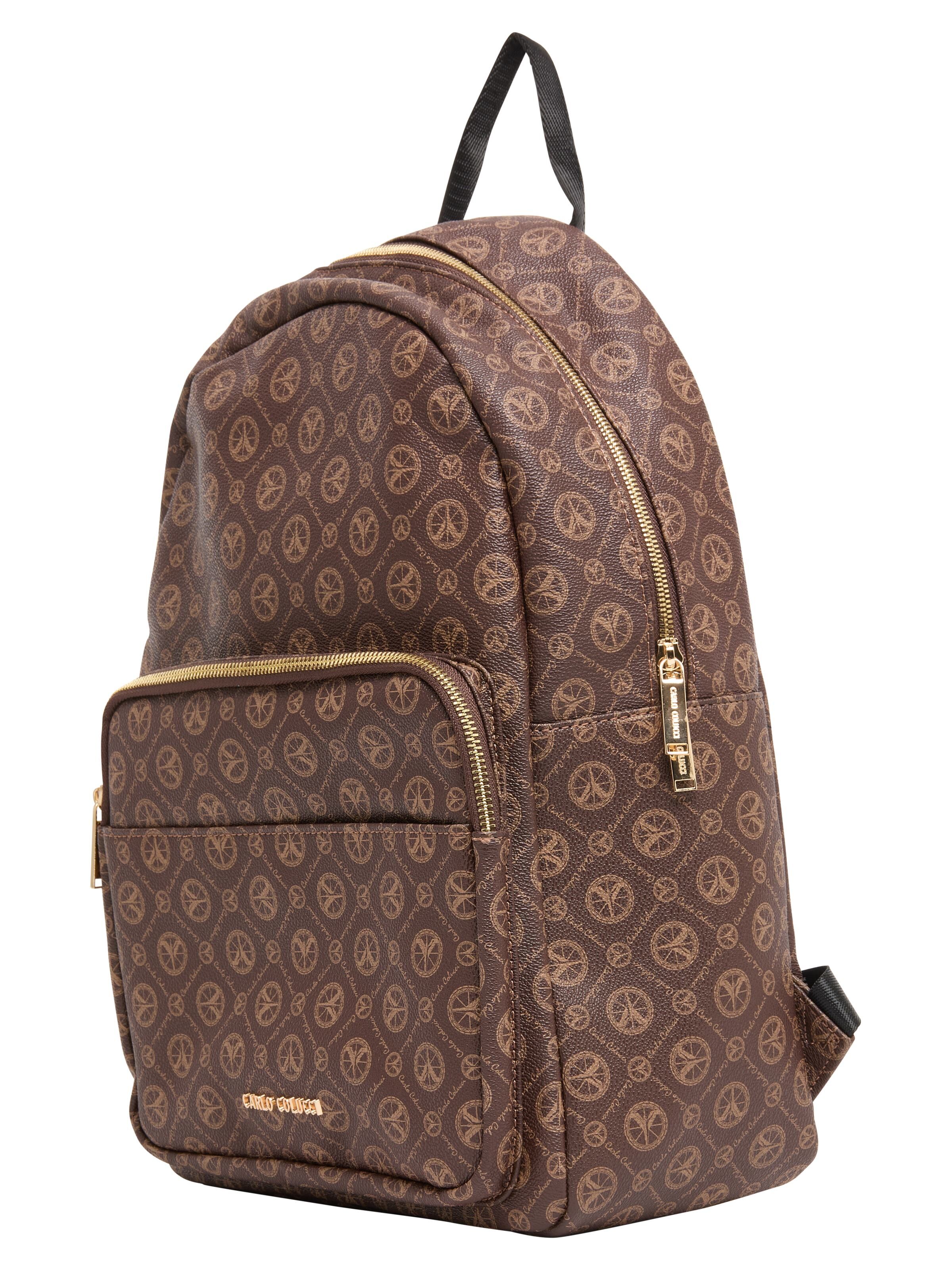 Backpack with logo print