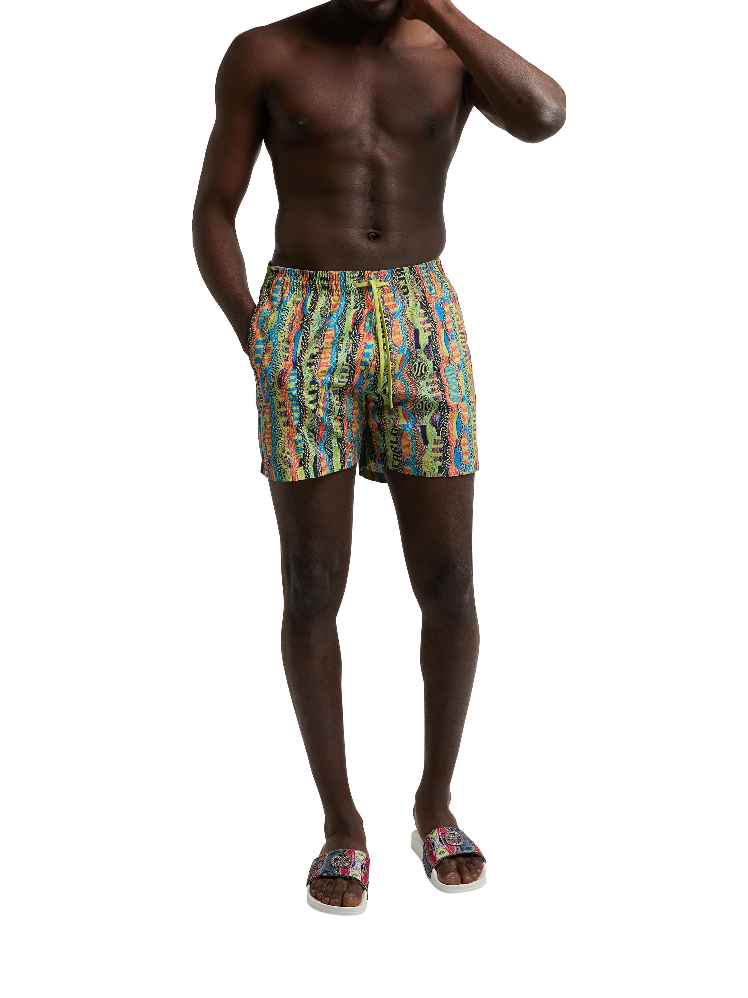 Swim shorts with knit print