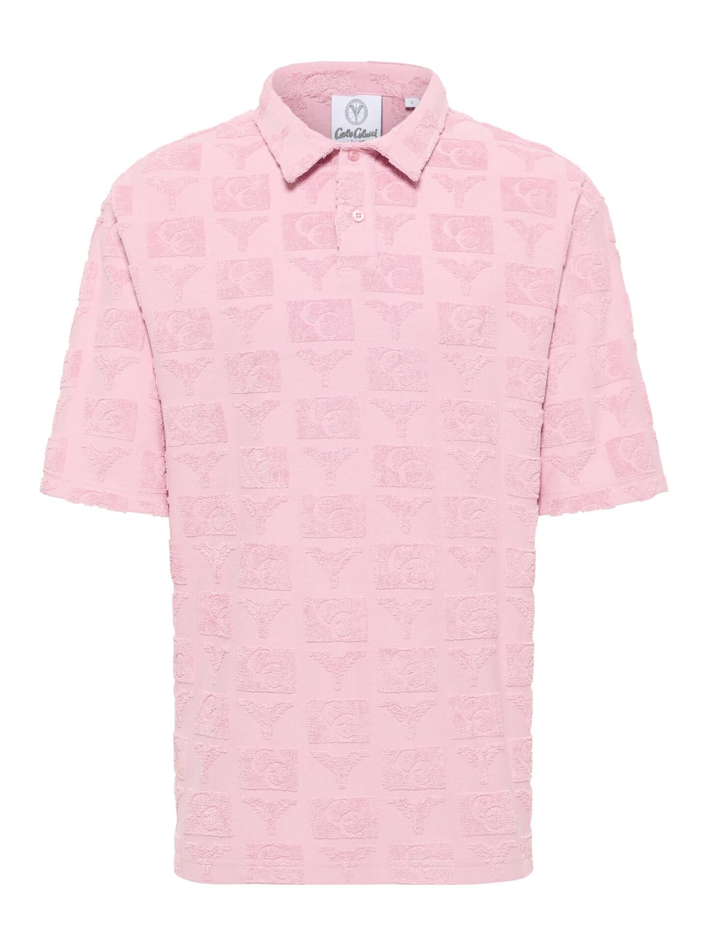Oversize Poloshirt mit Frotteeinsätzen
