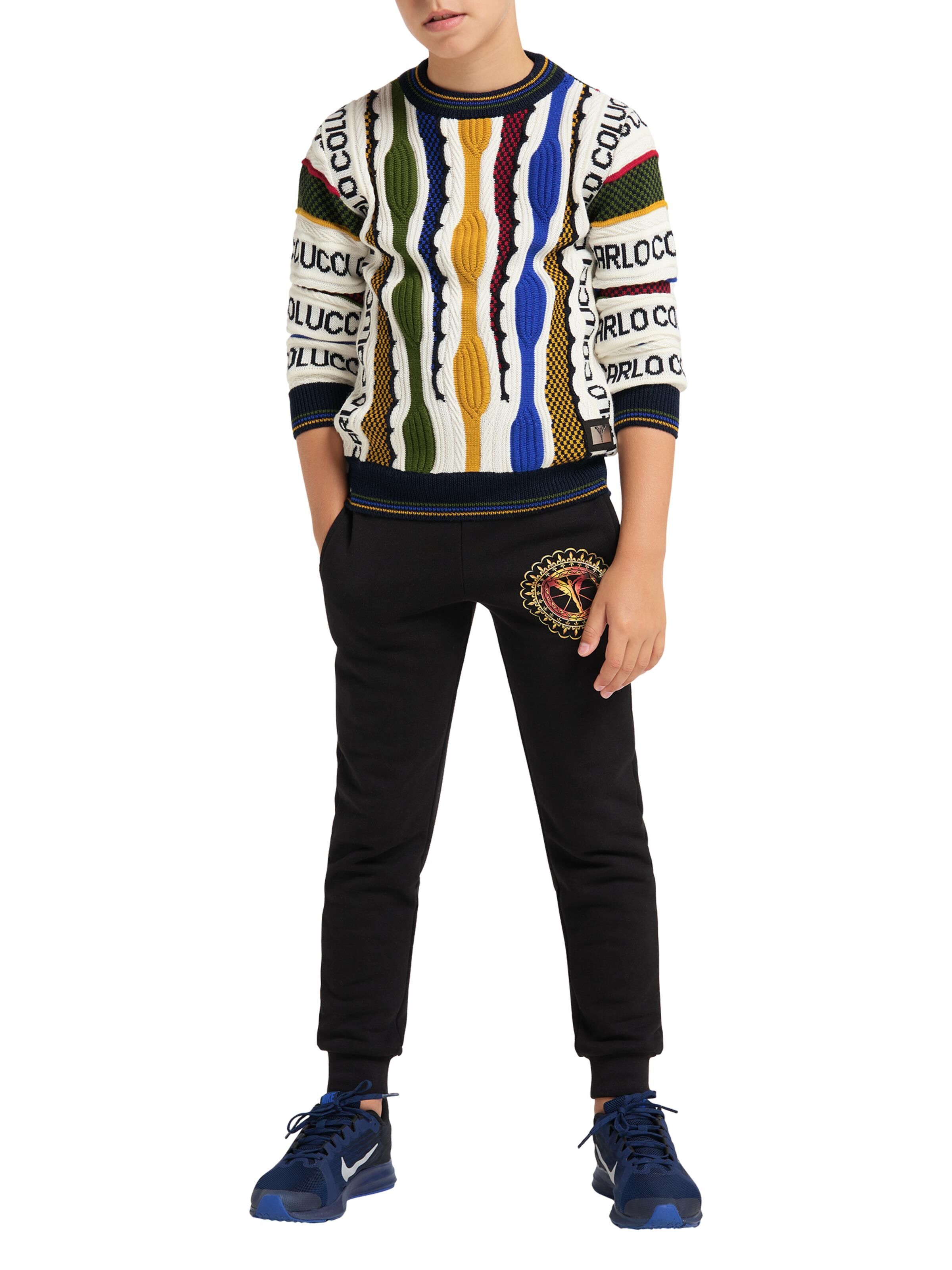  Kinder Jacquard-Pullover