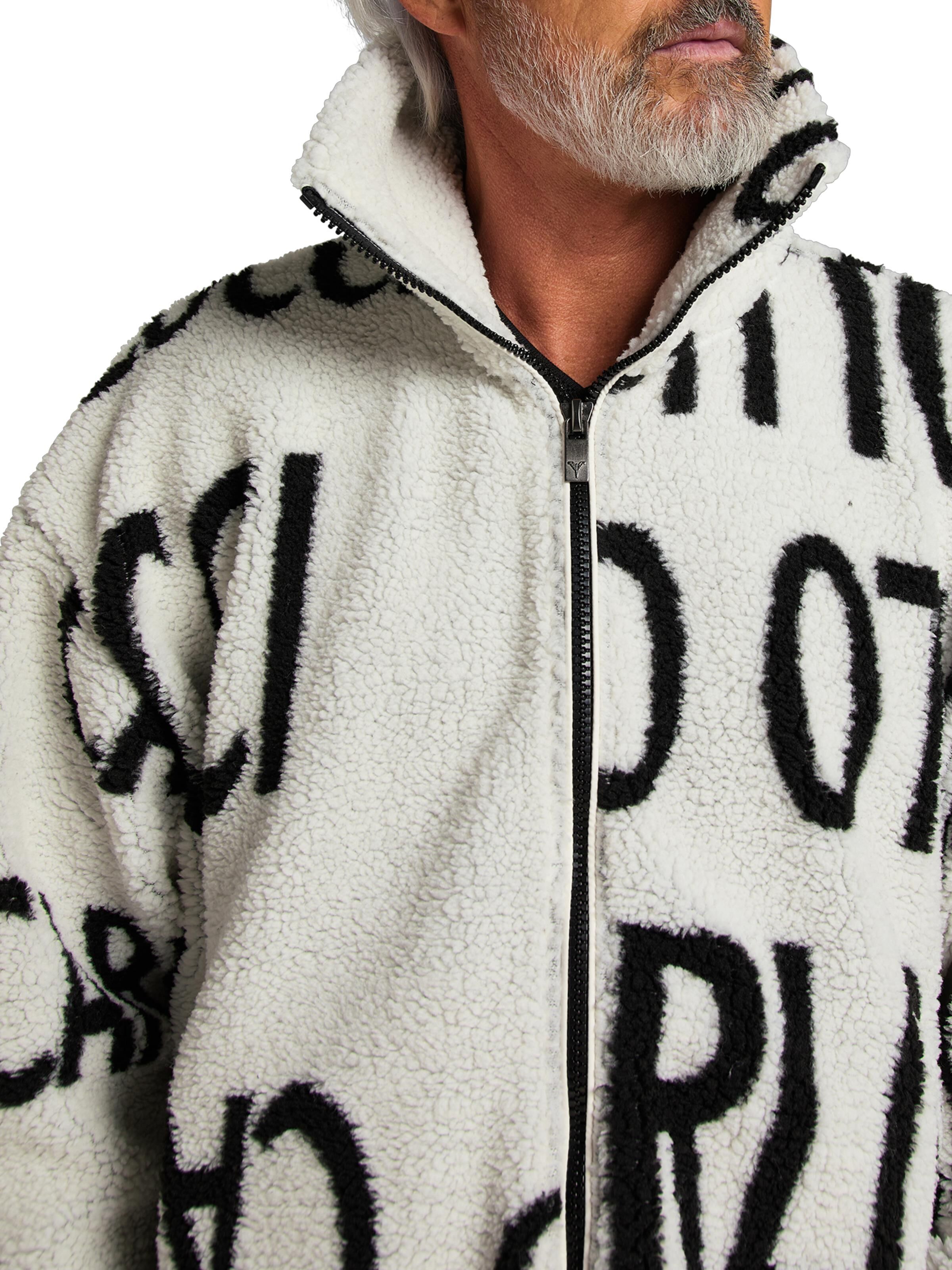 Sweatjacke in Teddyfell-Optik
