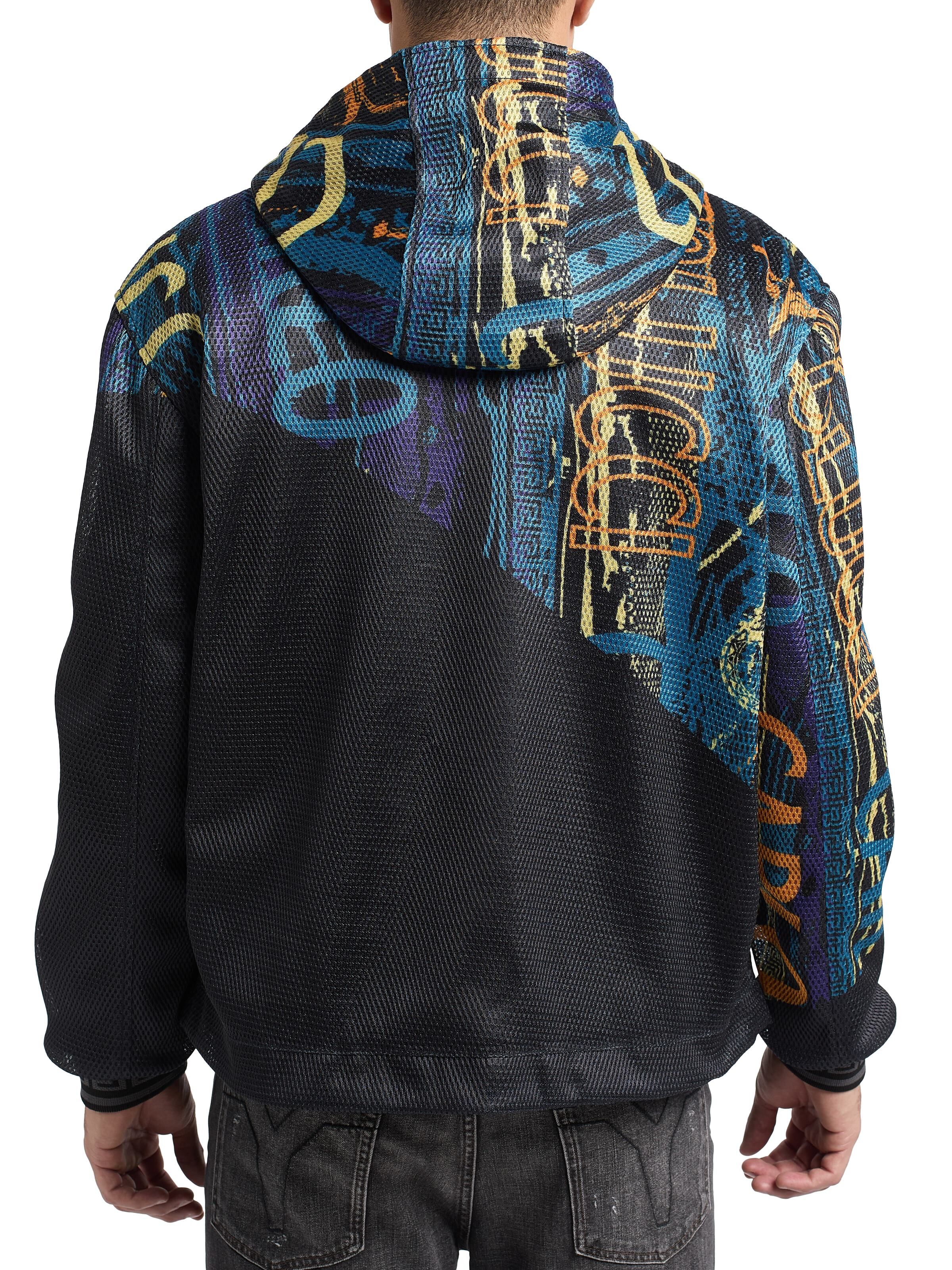 Mesh Blouson mit Kapuze