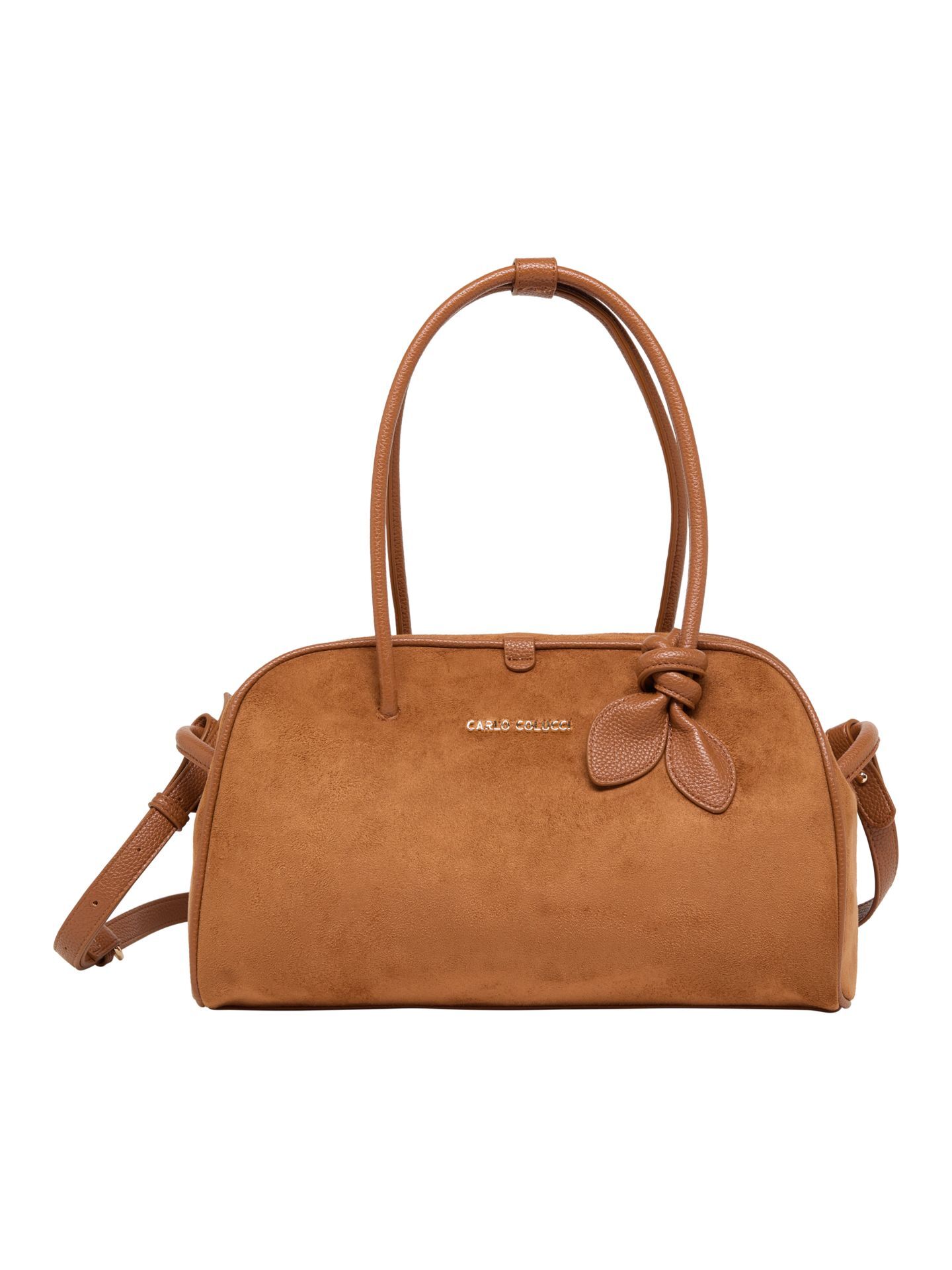  Damen Suede-Optik Bowling Tasche