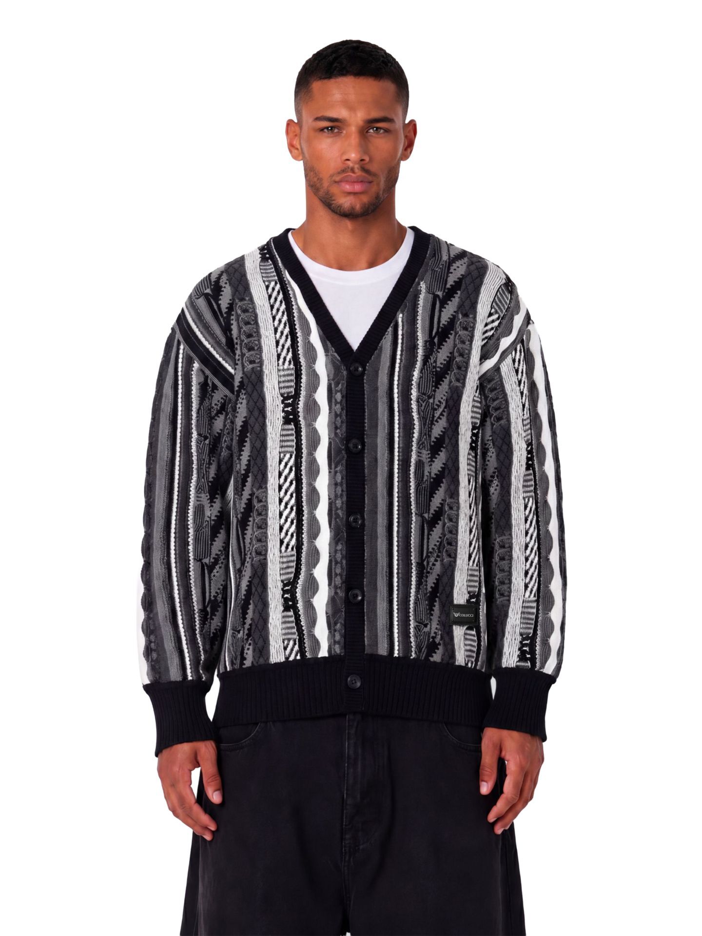  3D knit cardigan
